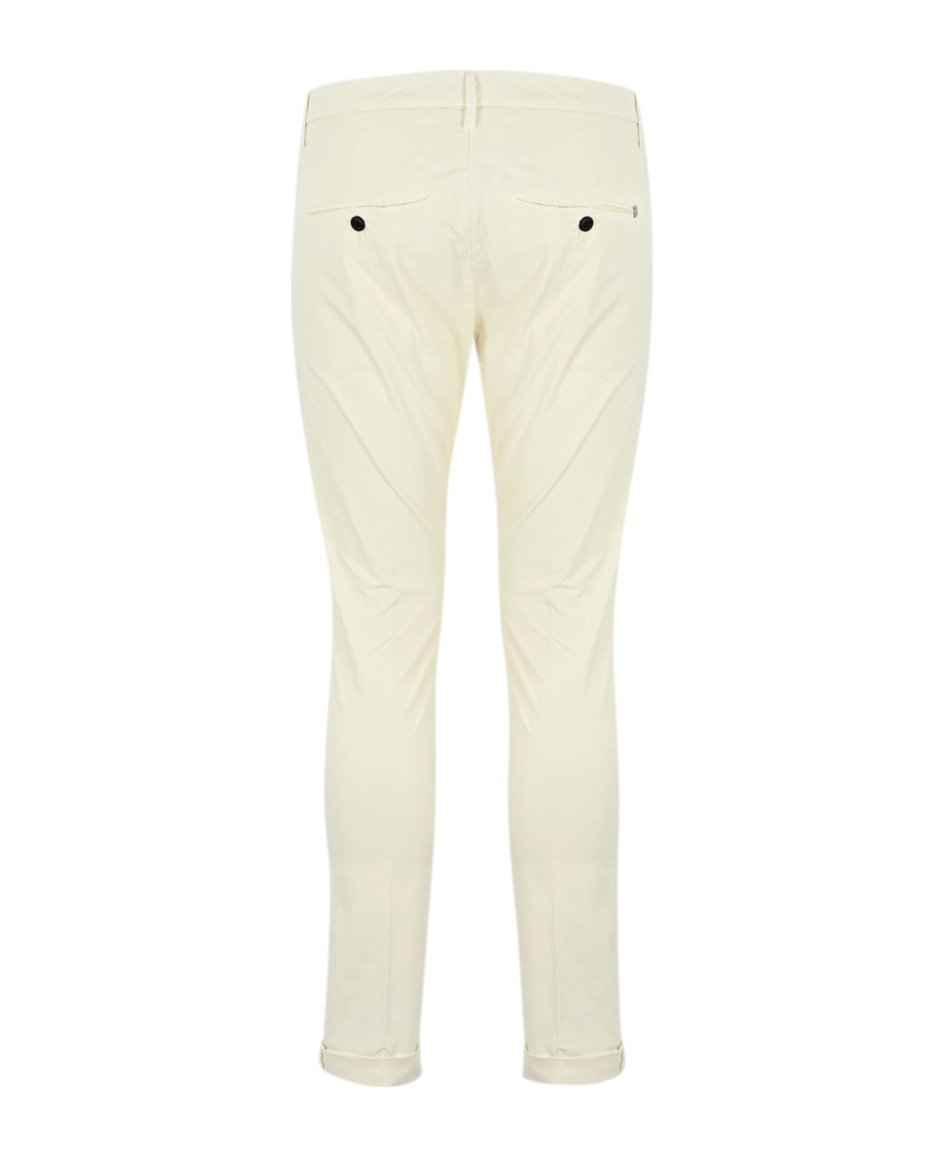 Dondup Gaubert Trousers In Stretch Cotton - Bianco