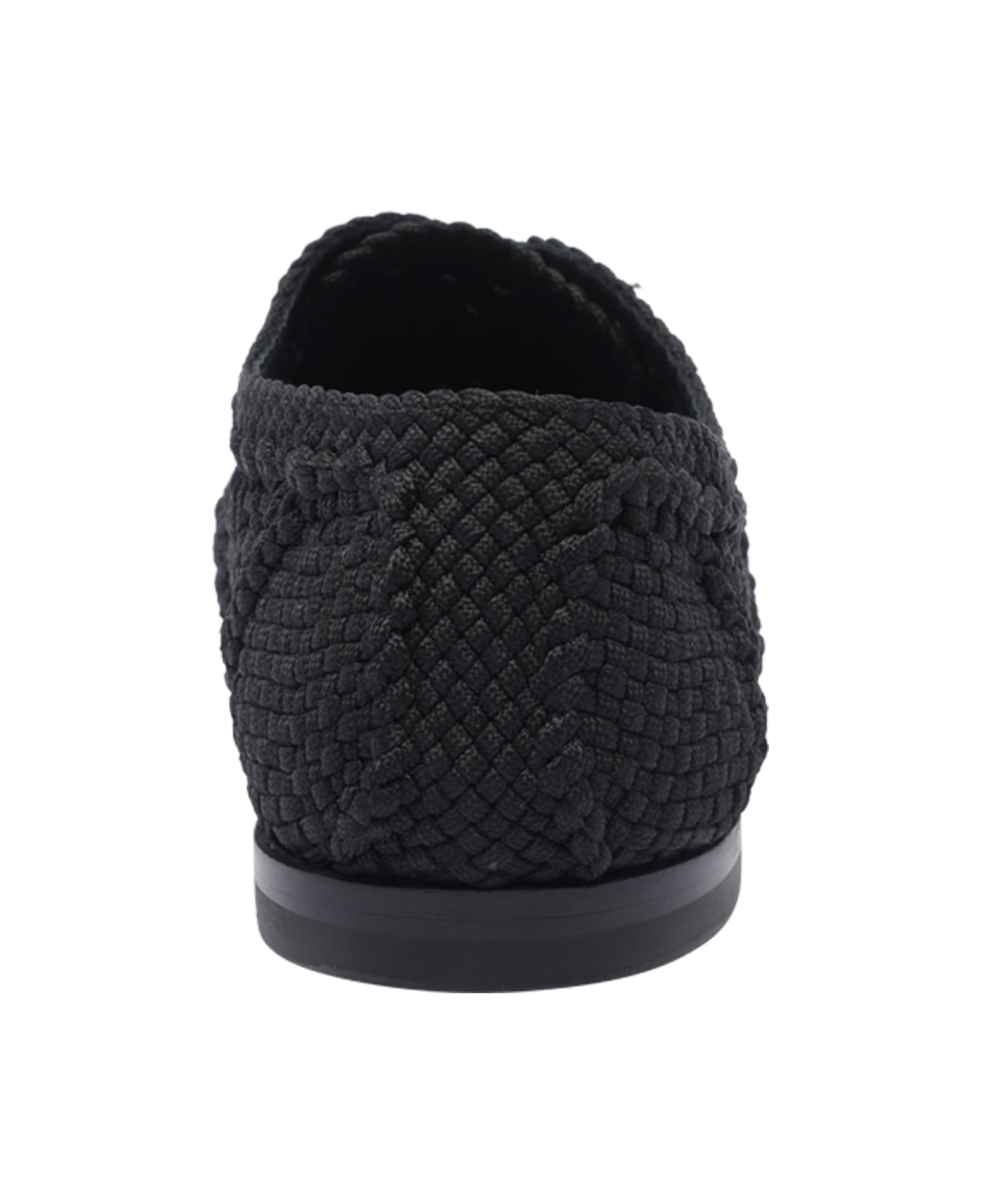 Dolce & Gabbana Woven Fabric Derby Shoes - Black