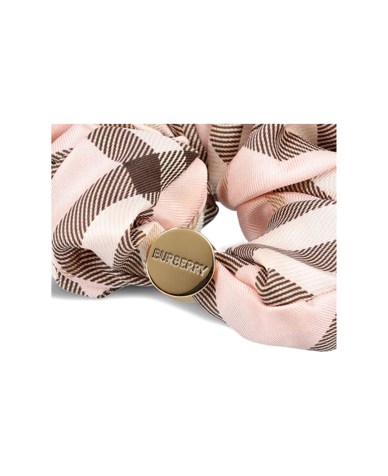 Burberry Check Silk Scrunchie - Pink