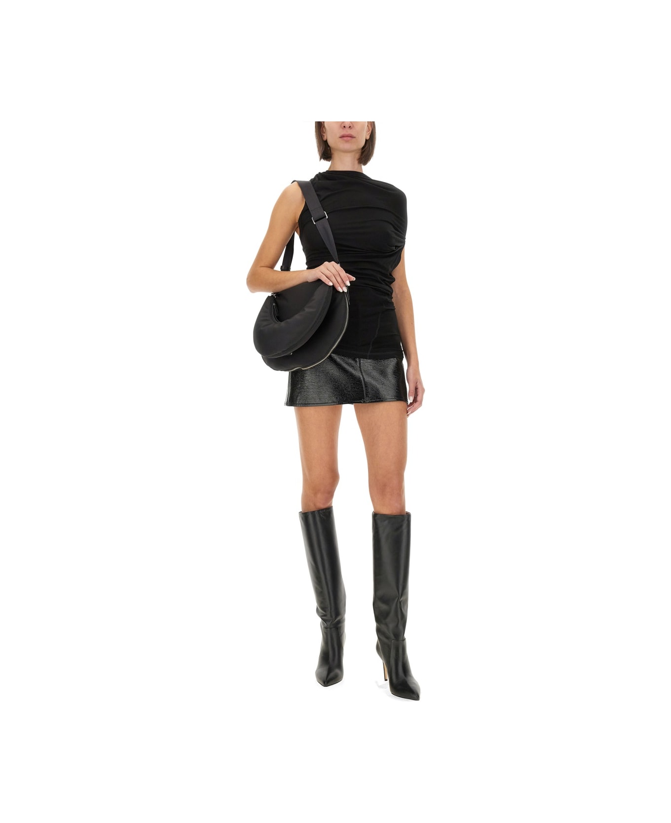 Helmut Lang Draped Top - Black