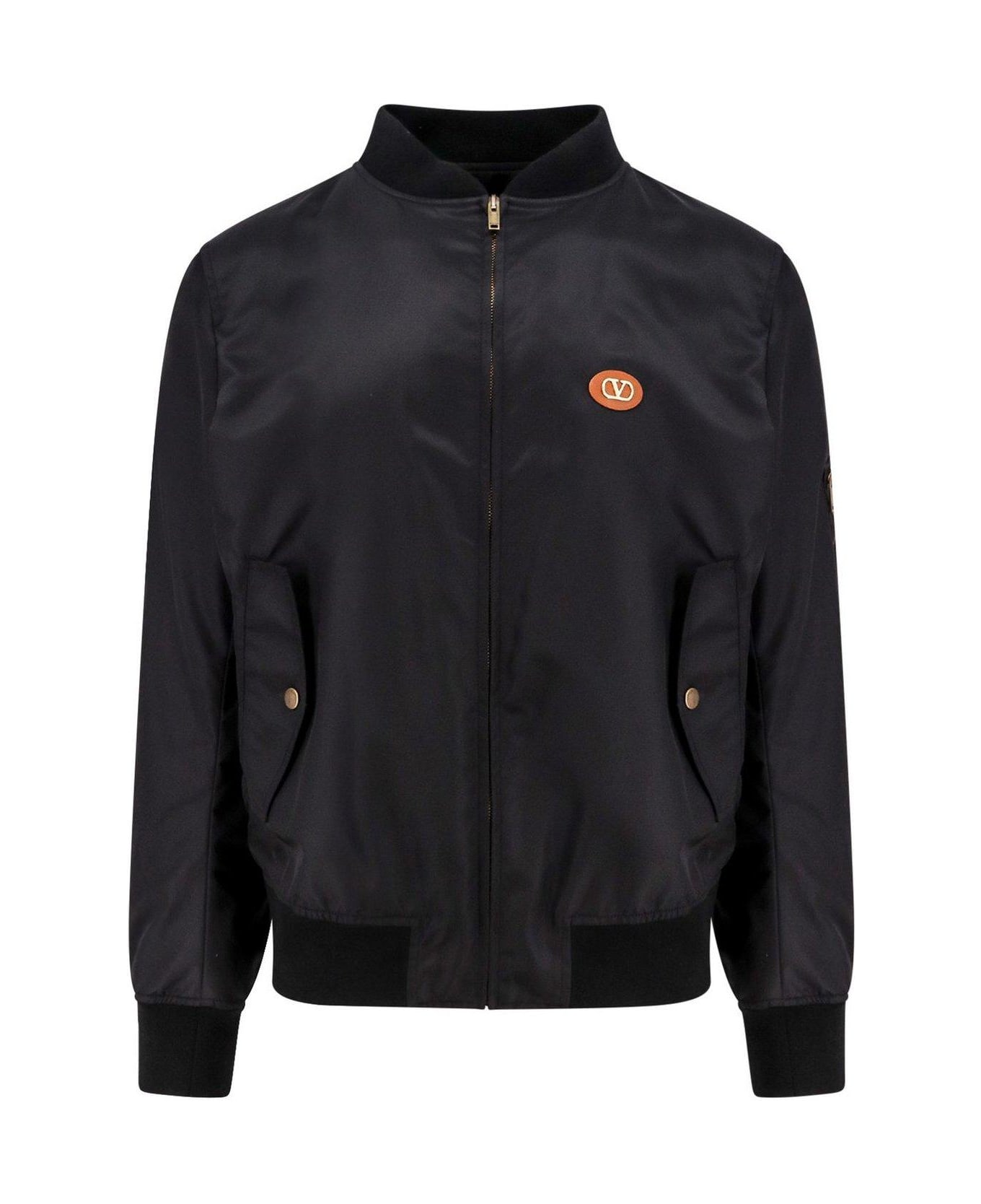 Valentino Black Nylon Bomber Jacket - Black