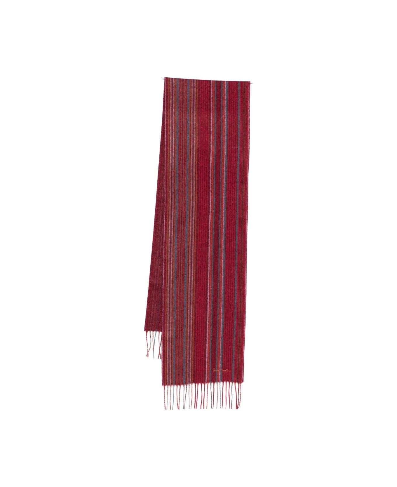 Paul Smith Striped Scarf - Red