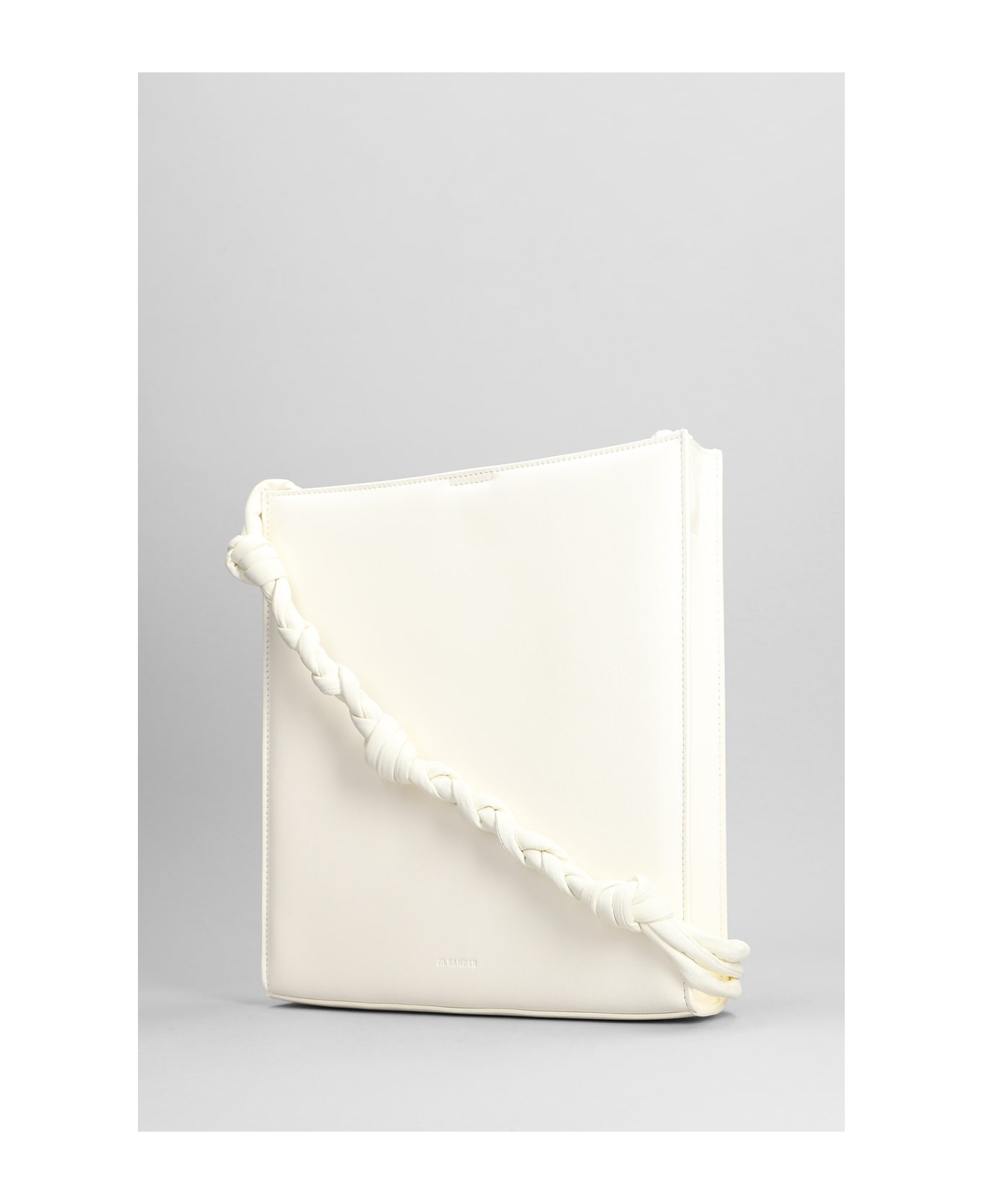Jil Sander Shoulder Bag In White Leather - Ivory