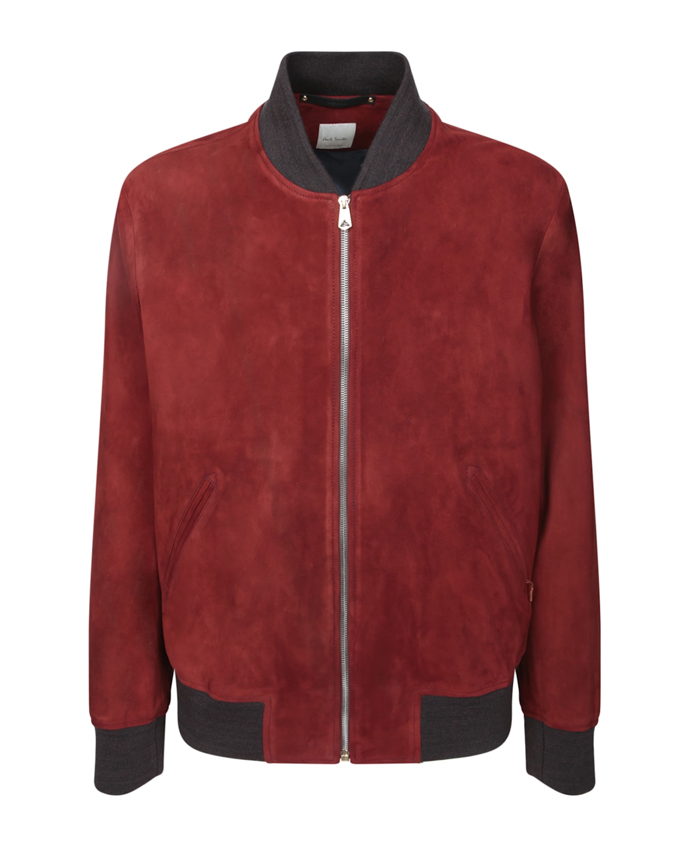 Paul Smith Red Suede Bomber Jacket - Red