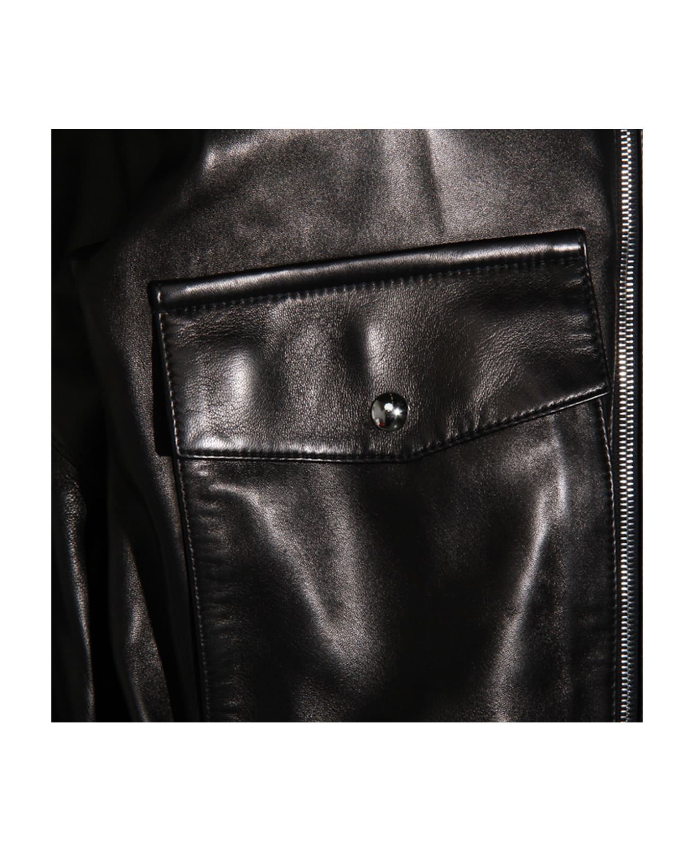 Khaite Black Leather Jacket - Black