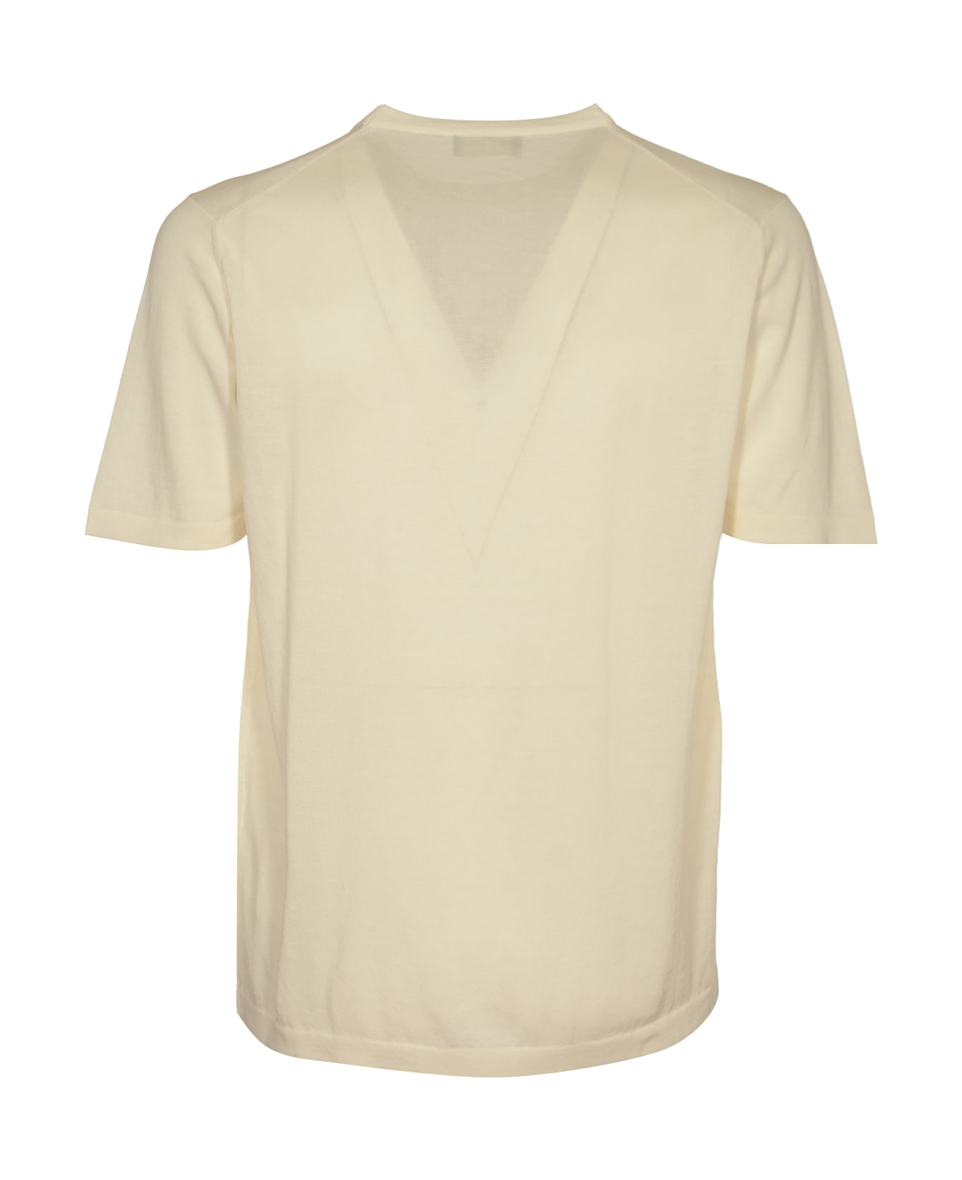 Roberto Collina Round Neck Slim Plain T-shirt - Latte