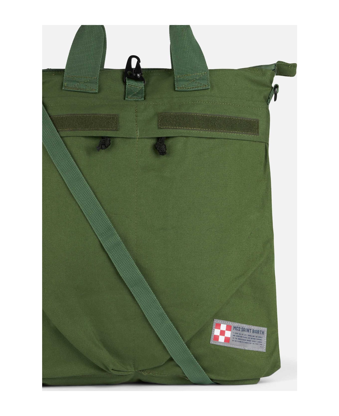 MC2 Saint Barth Military Green Canvas Backpack Helmut - GREEN