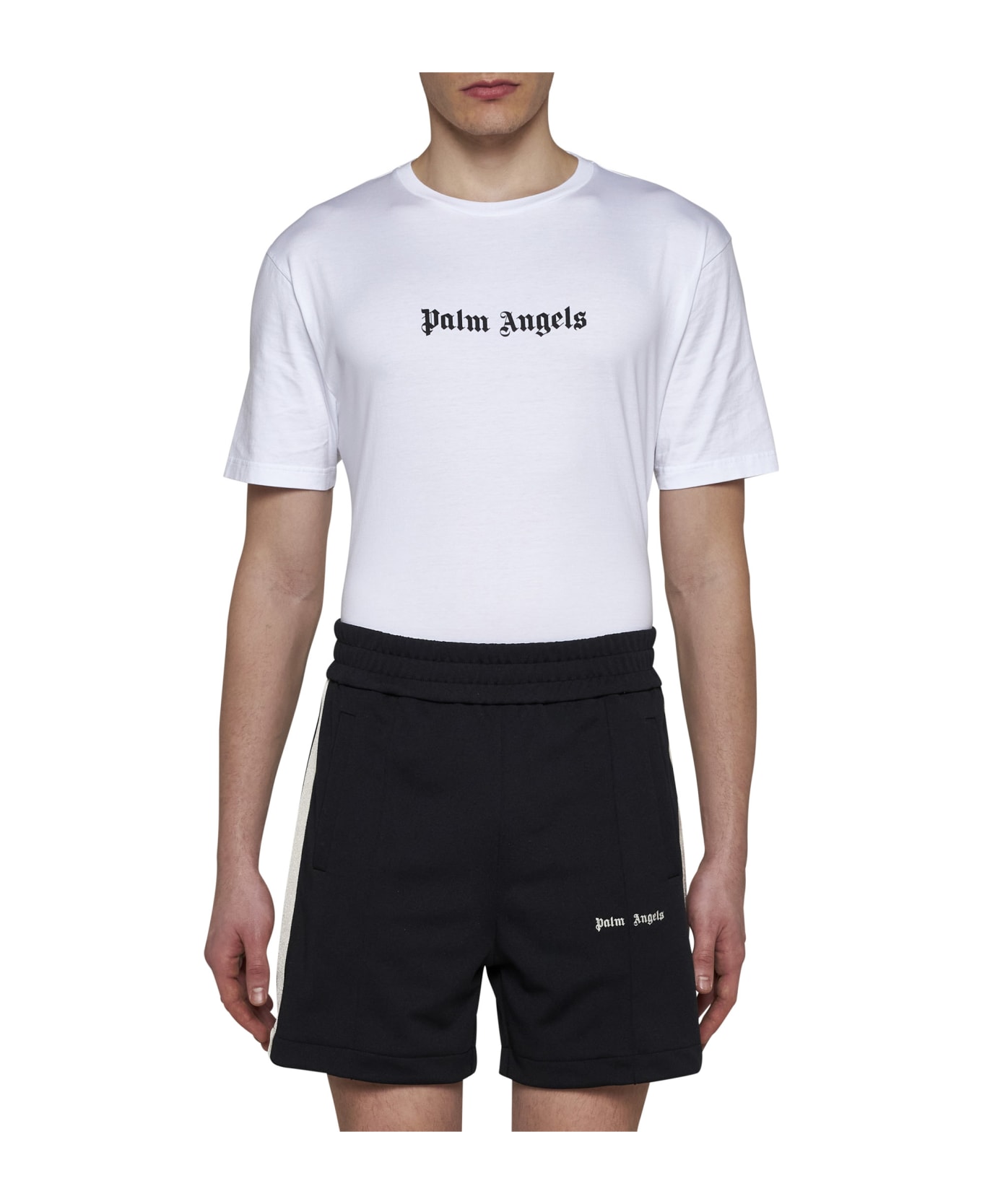 Palm Angels Classic Logo Shorts - Black ショートパンツ
