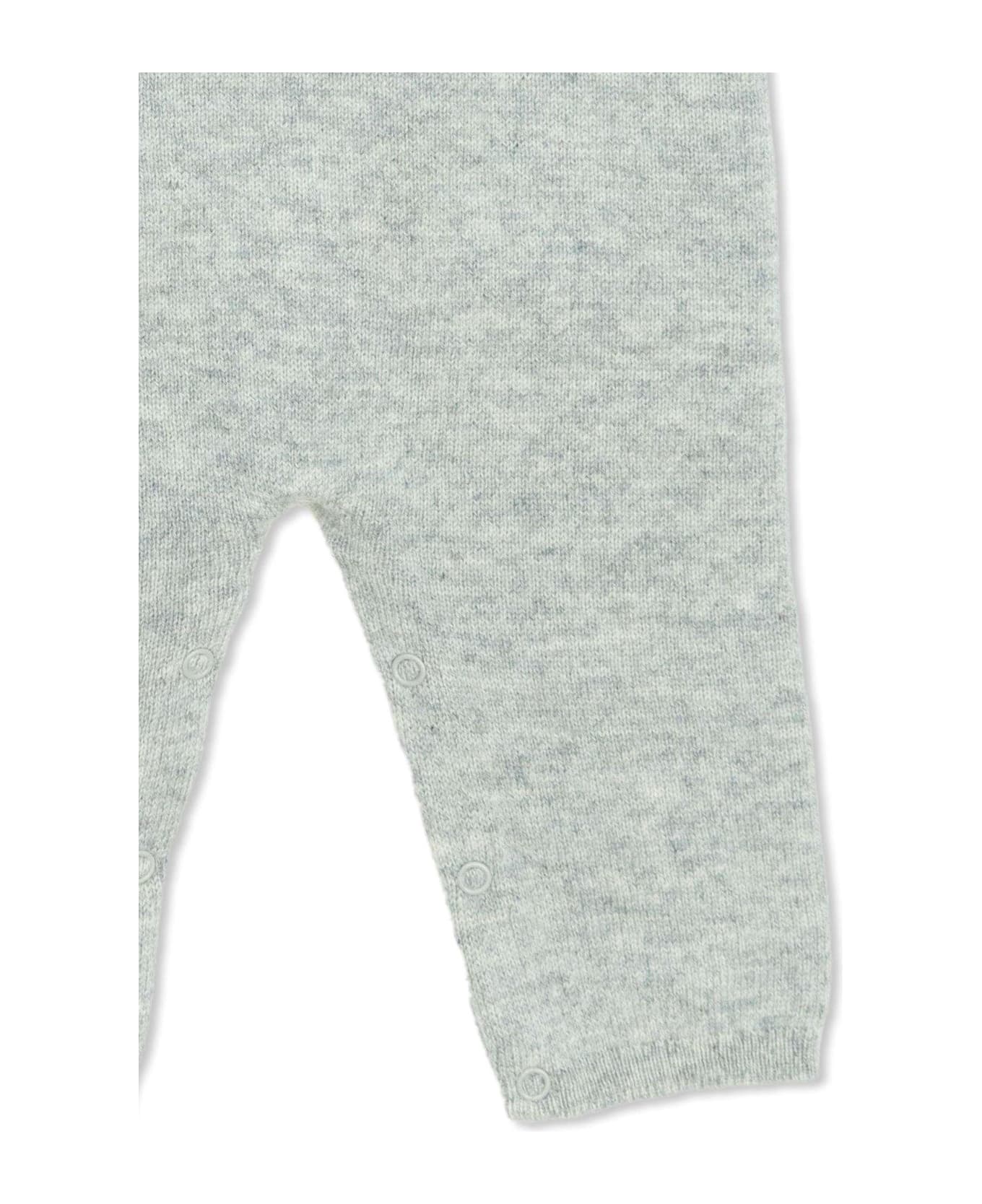 Bonpoint Tilouana Crewneck Knitted Rompers - GREY