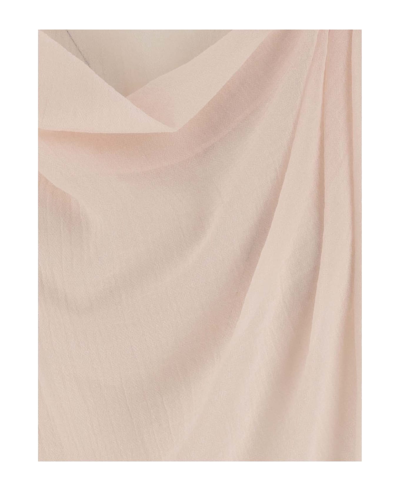 Chloé Draped Top With Boat Neckline - Pink