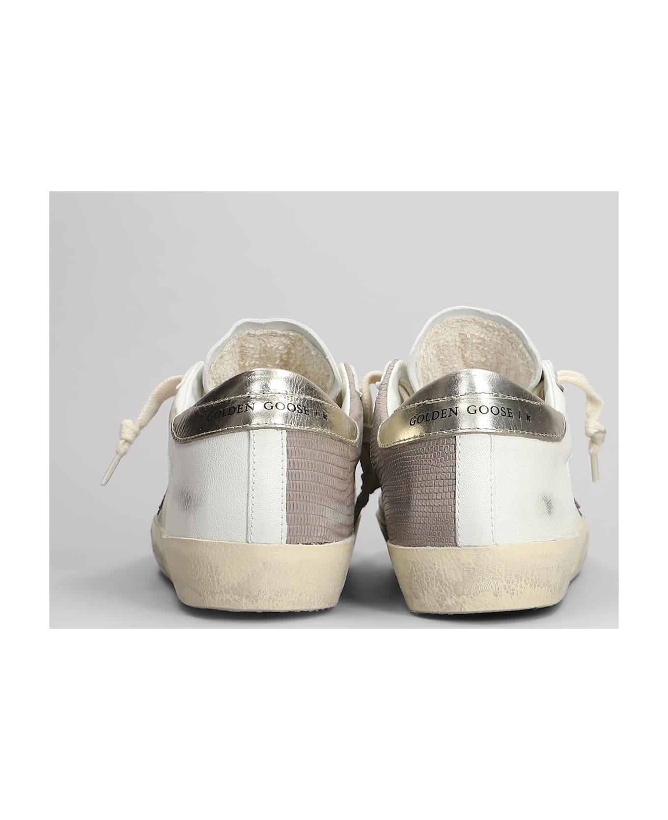 Golden Goose Superstar Sneakers In White Suede And Leather - white