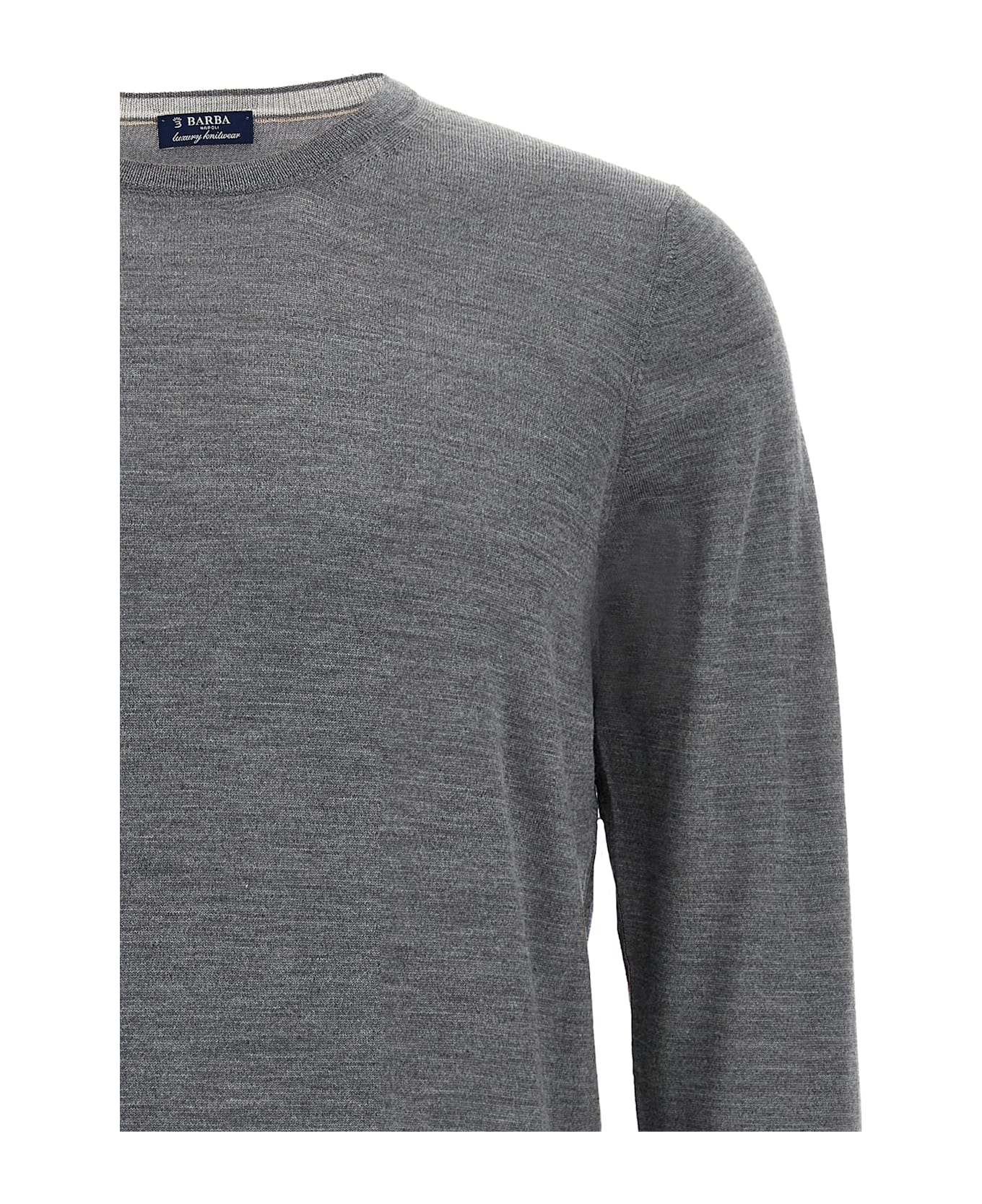 Barba Napoli Wool And Silk Sweater - Gray