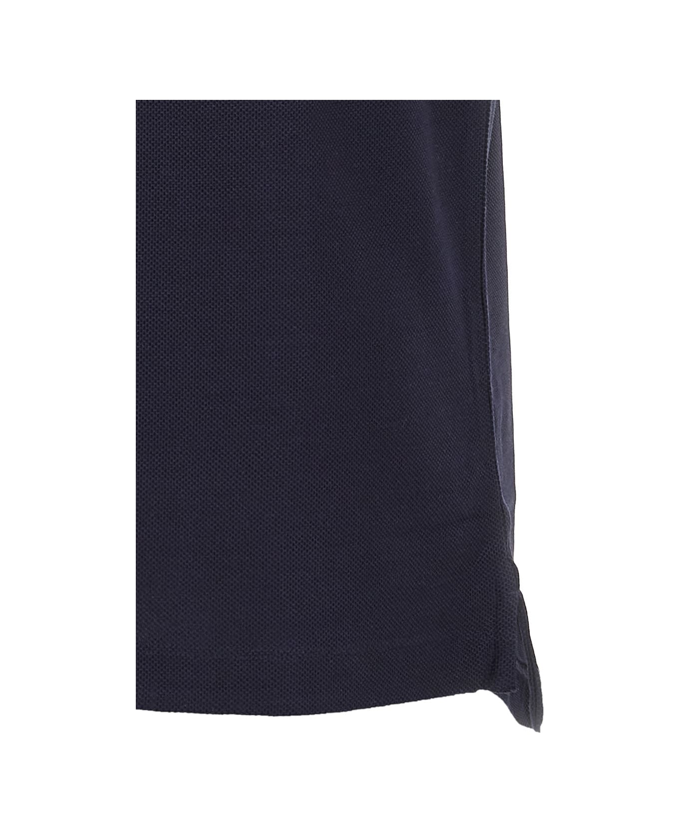 Burberry Logo Embroidery Polo Shirt - Blue