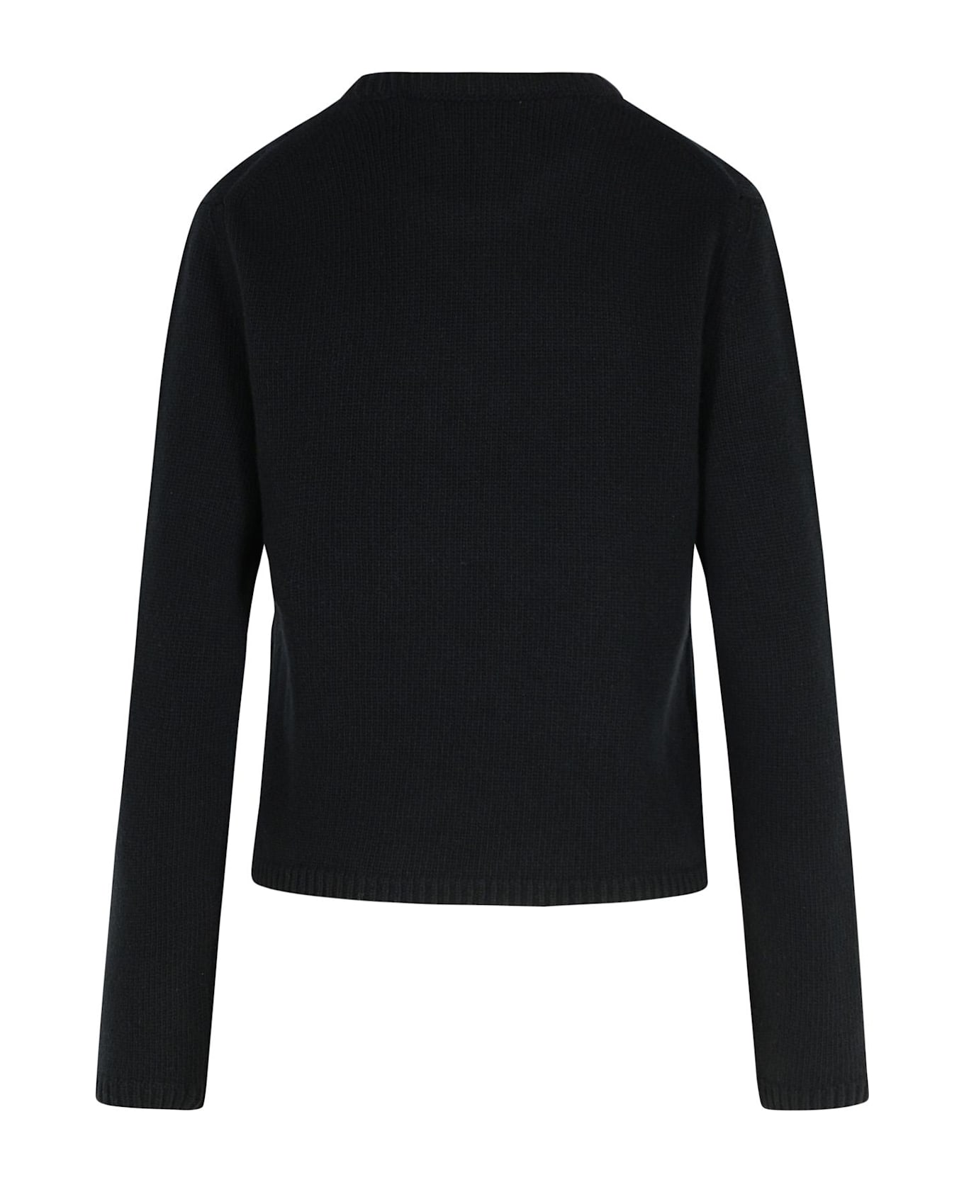 Moncler Black Virgin Wool And Cashmere Sweater - BLACK