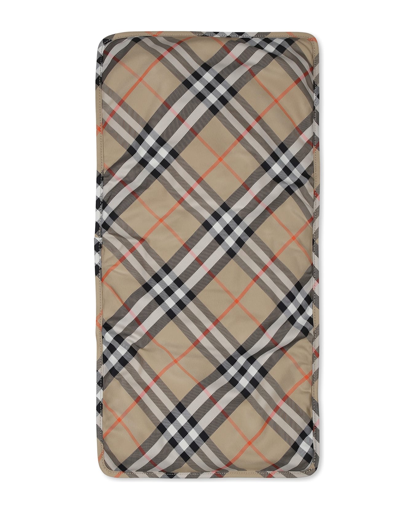 Burberry Beige Changing Bag For Babykids With Vintage Check - Beige