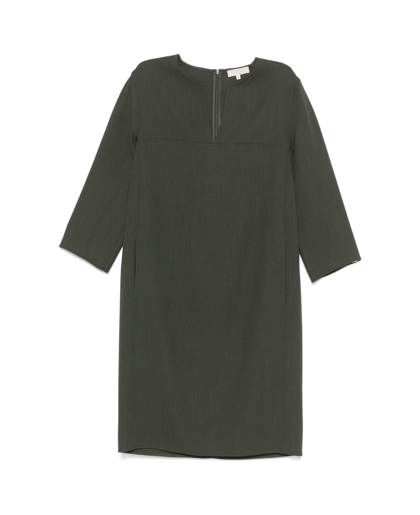 Antonelli Mark Tunic V Neck Dress - Military