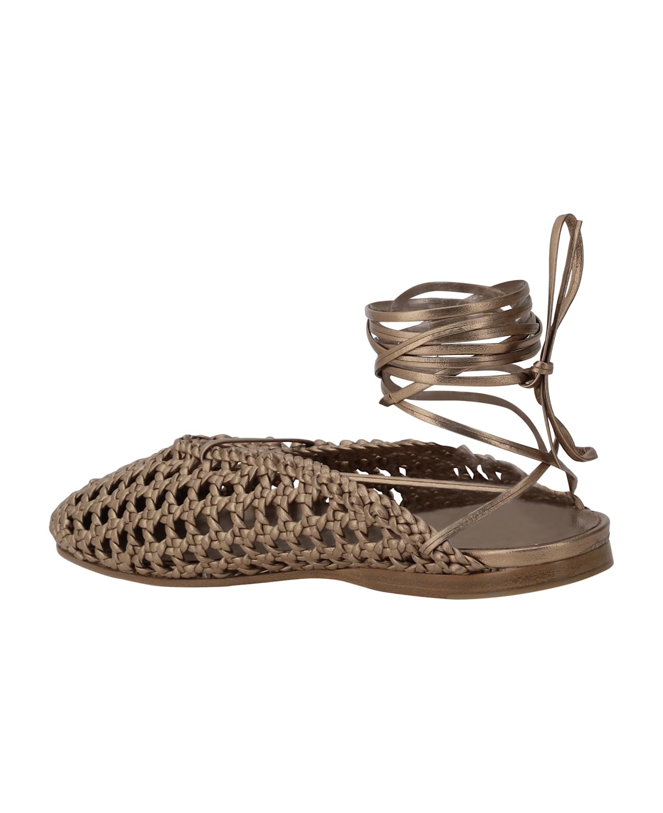 Forte_Forte Leather Net-effect Mules