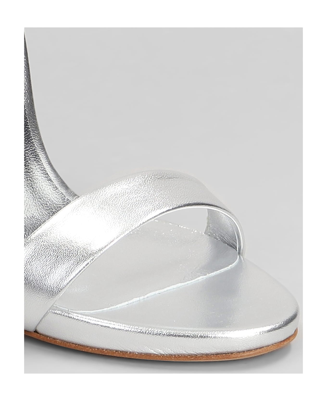 Casadei Blade Sandals In Silver Leather - silver