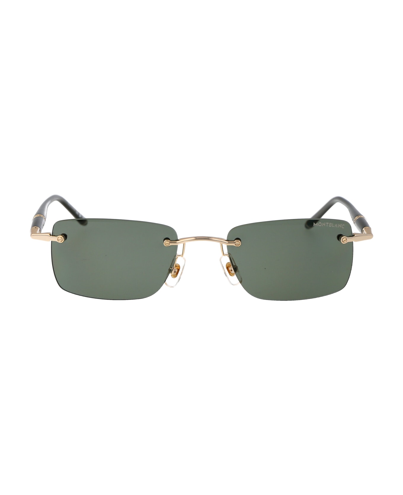 Montblanc Mb0344s Sunglasses - 005 GOLD GREY GREEN
