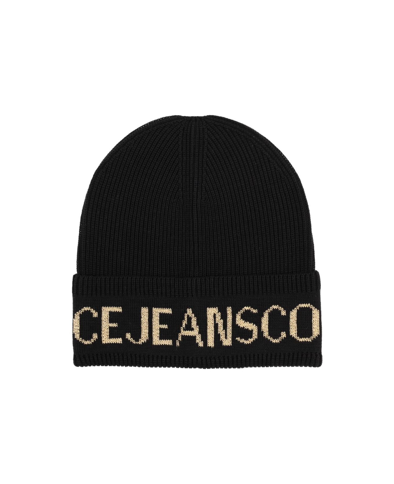 Versace Jeans Couture Wool And Acrylic Beanie - BLACK