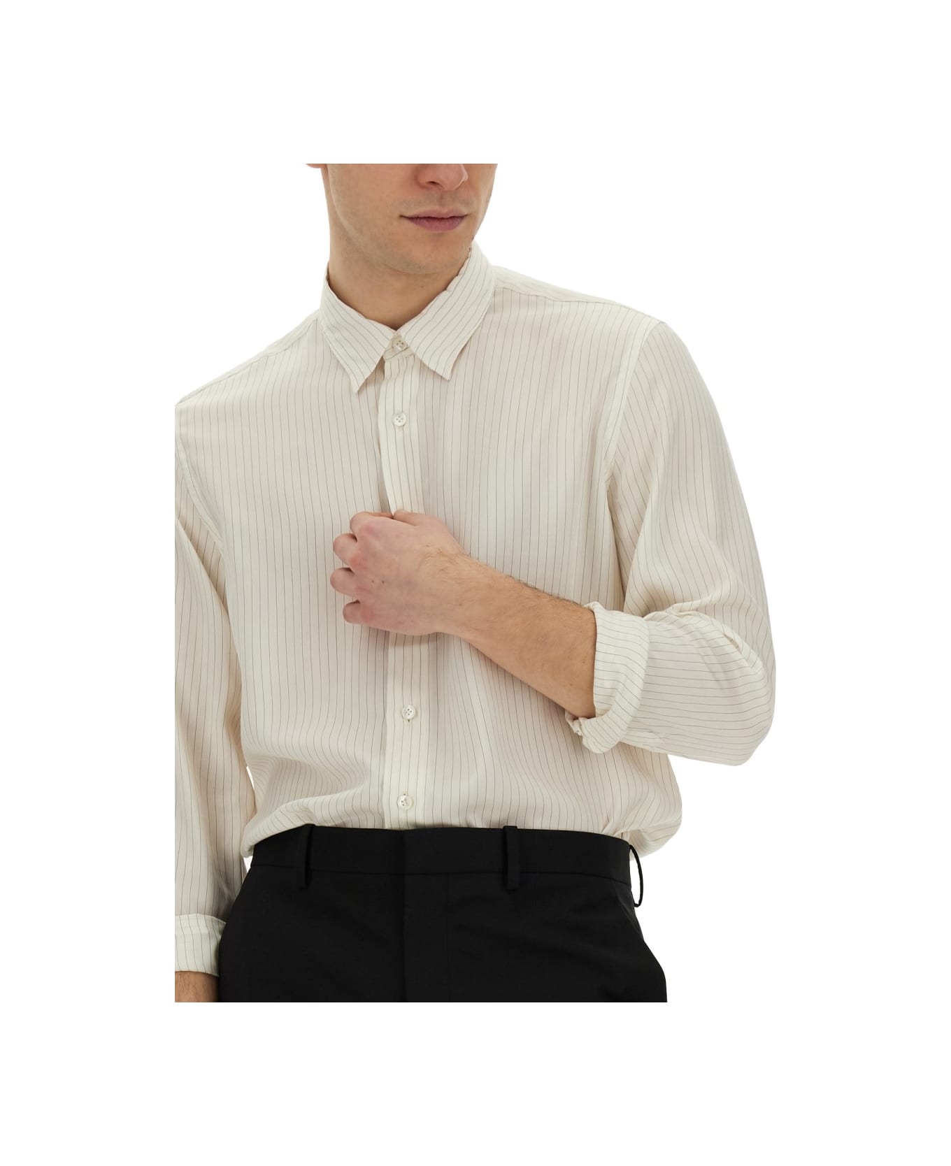 Lardini Striped Shirt - CREAM