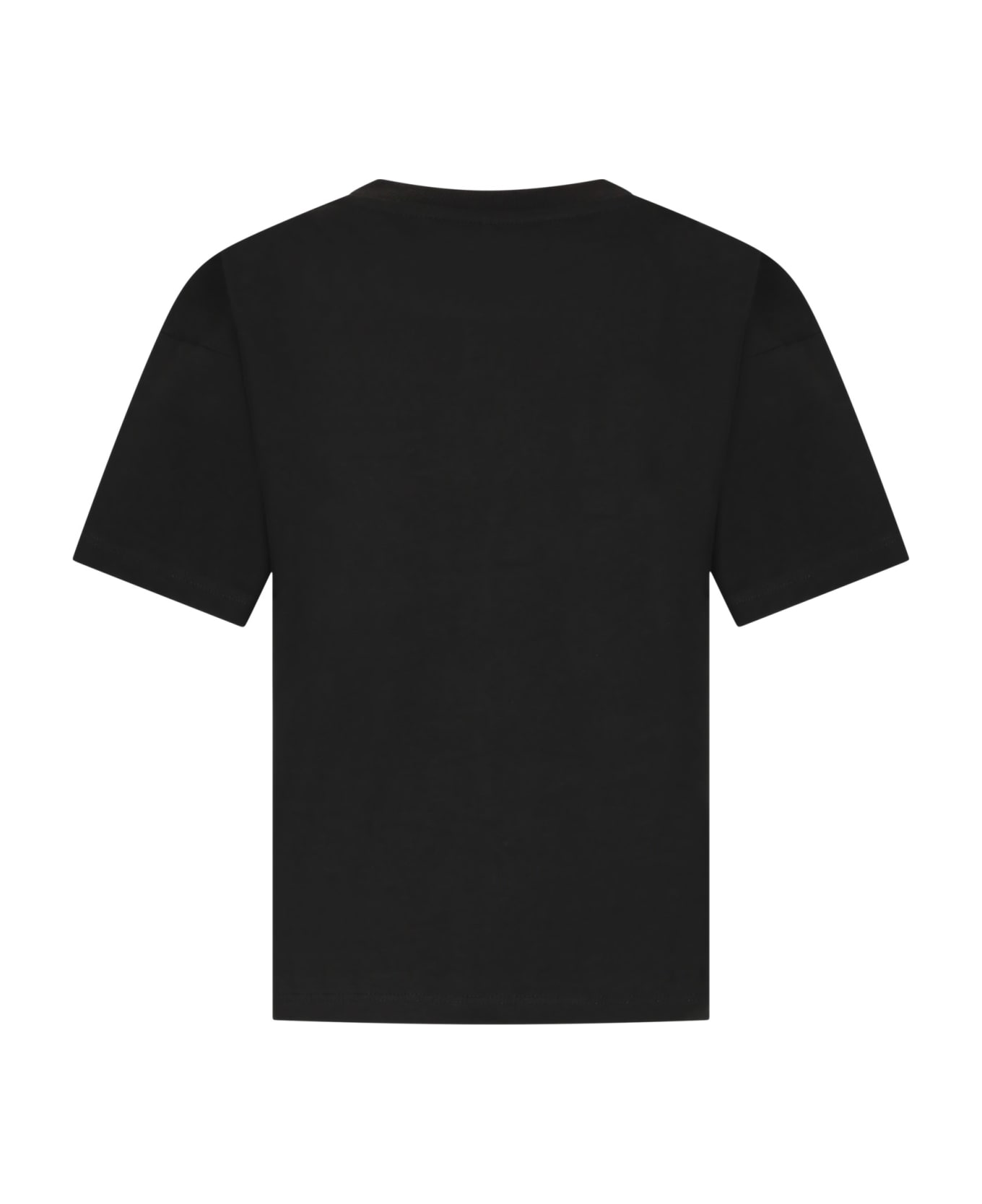 Mini Rodini Black T-shirt For Kids With Writing - Grey
