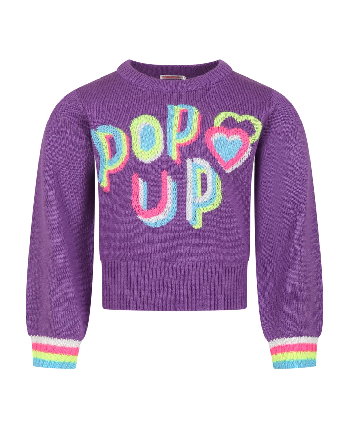 Billieblush Purple Sweater For Girl - Violet ニットウェア＆スウェットシャツ