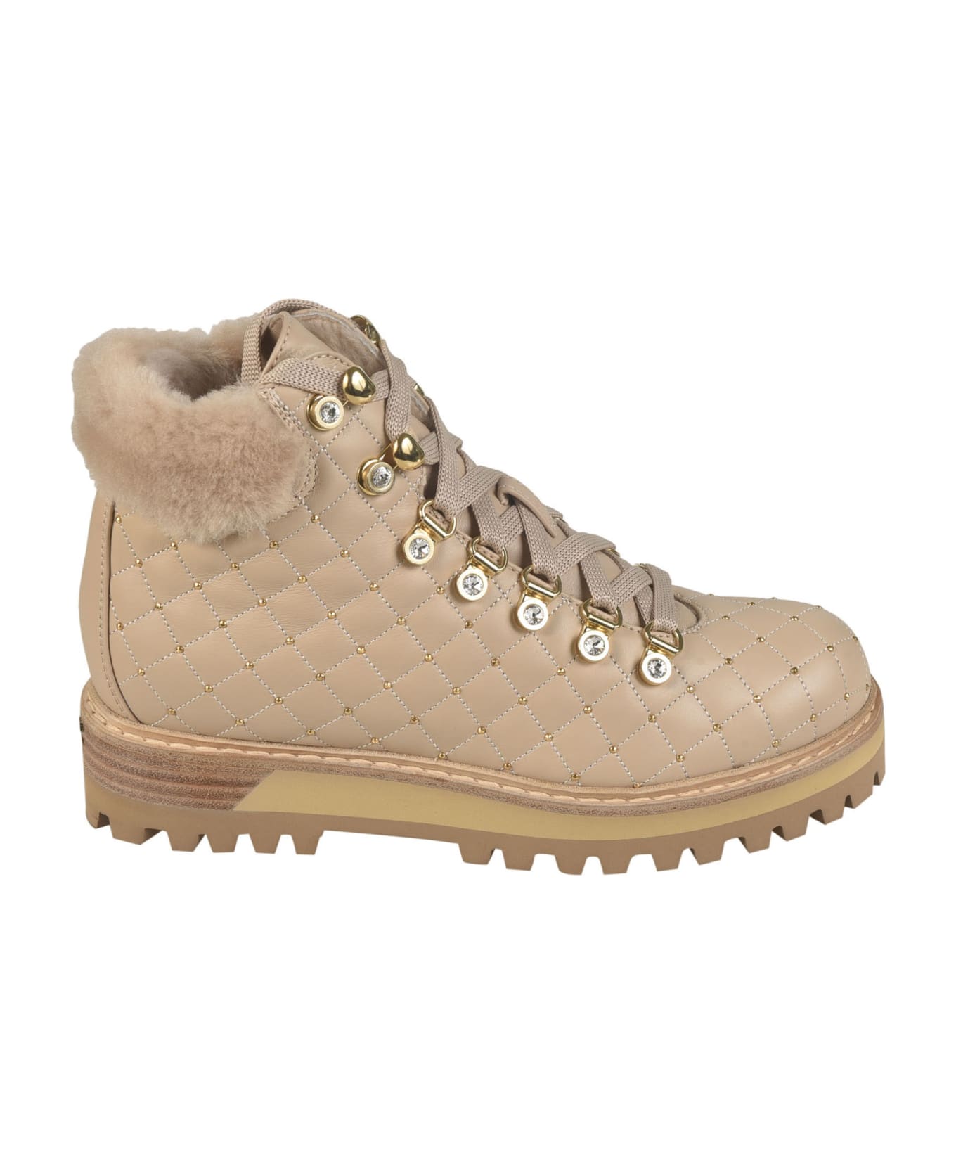 Le Silla Quilted Lace-up Boots - Tower