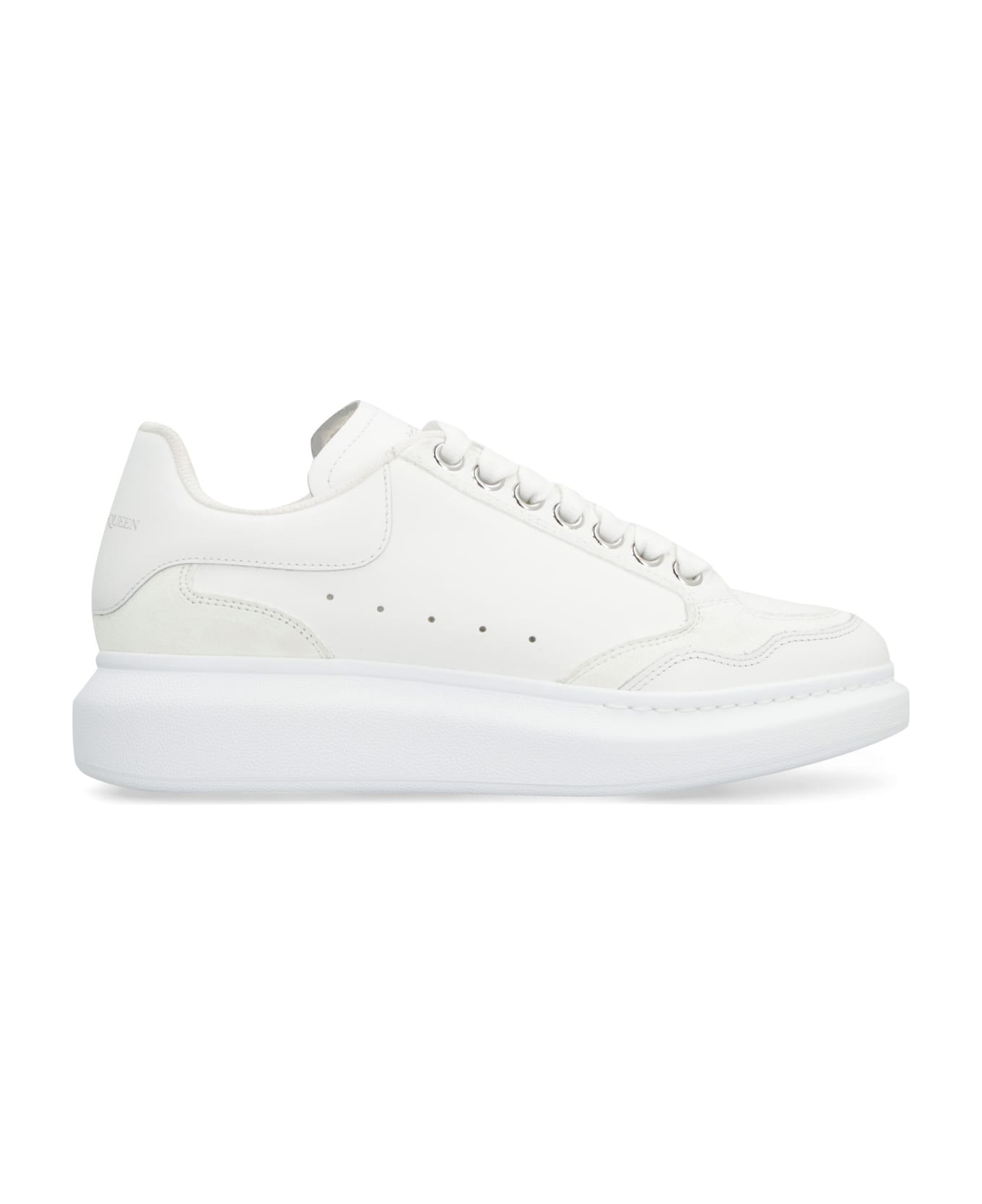 Alexander McQueen Larry Leather Low-top Sneakers - White
