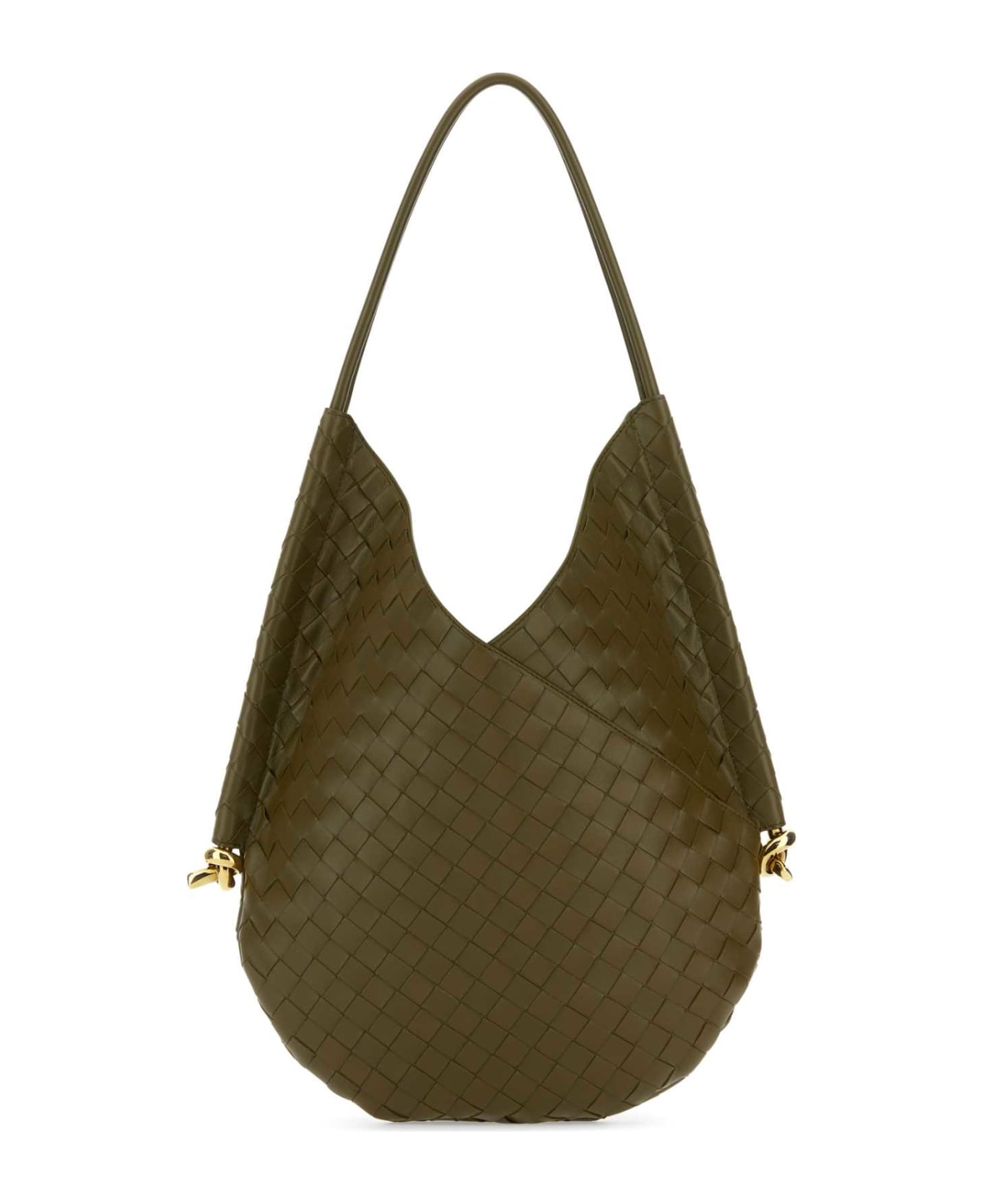 Bottega Veneta Mud Nappa Leather Medium Solstice Shoulder Bag - MUD