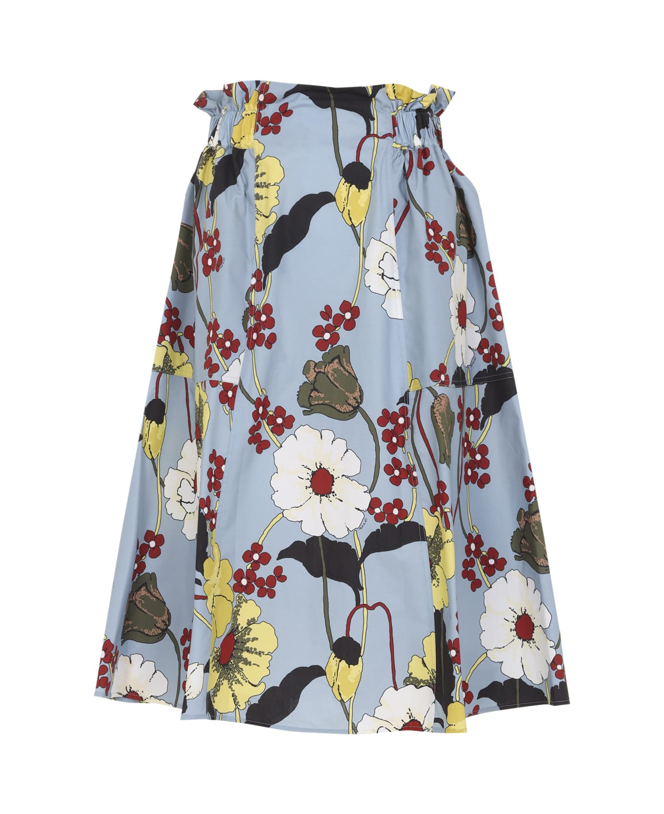 Marni Flared Midi Skirt - Sky
