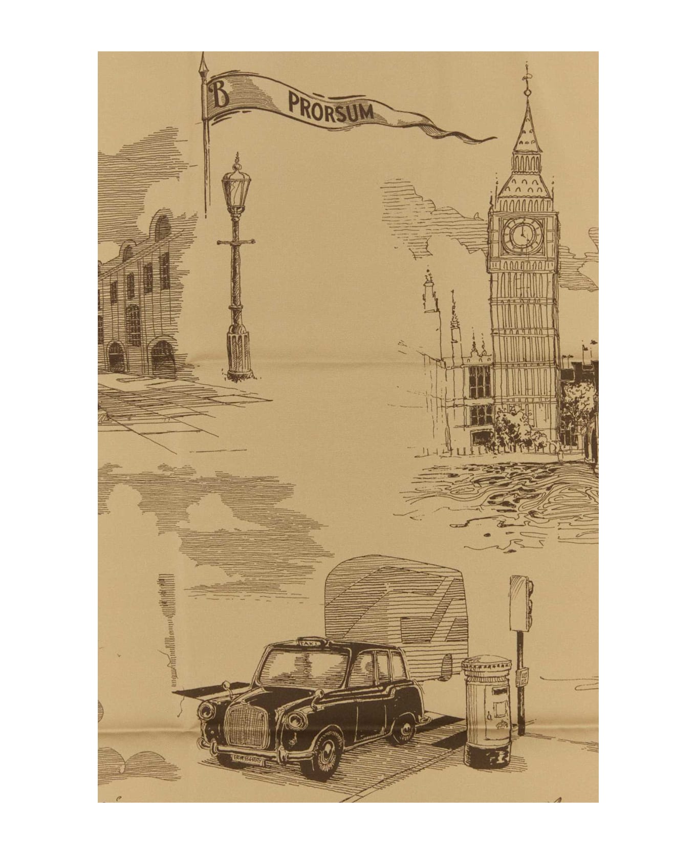 Burberry Printed Silk Foulard - SANDECRU
