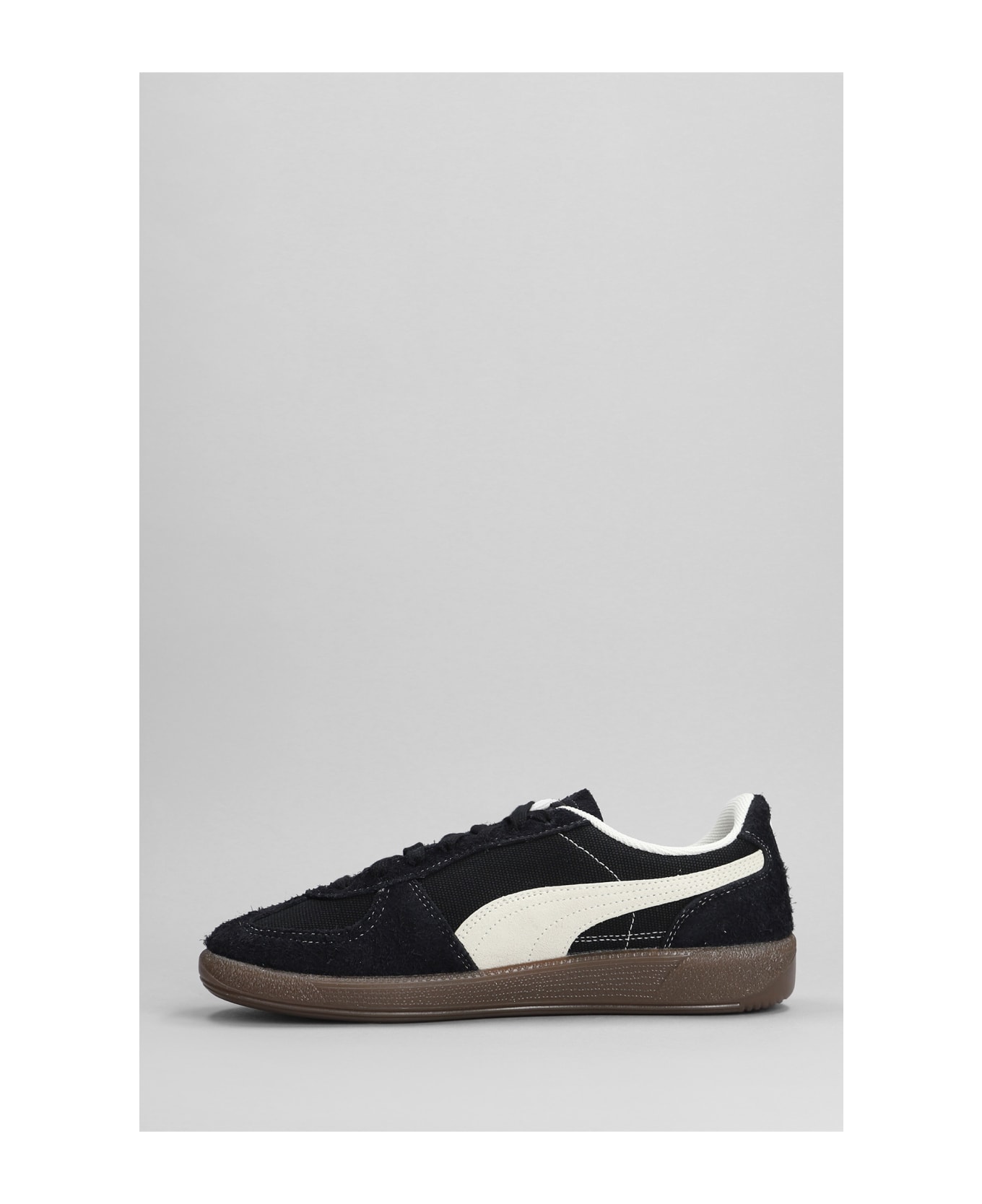 Puma Palermo Sneakers In Black Suede And Fabric - black