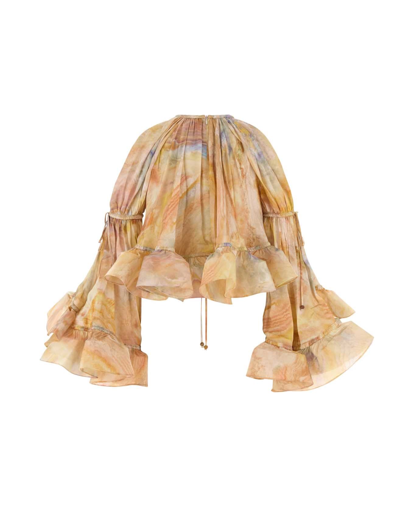 Zimmermann Printed Silk Crop-top - HONEYAGATE