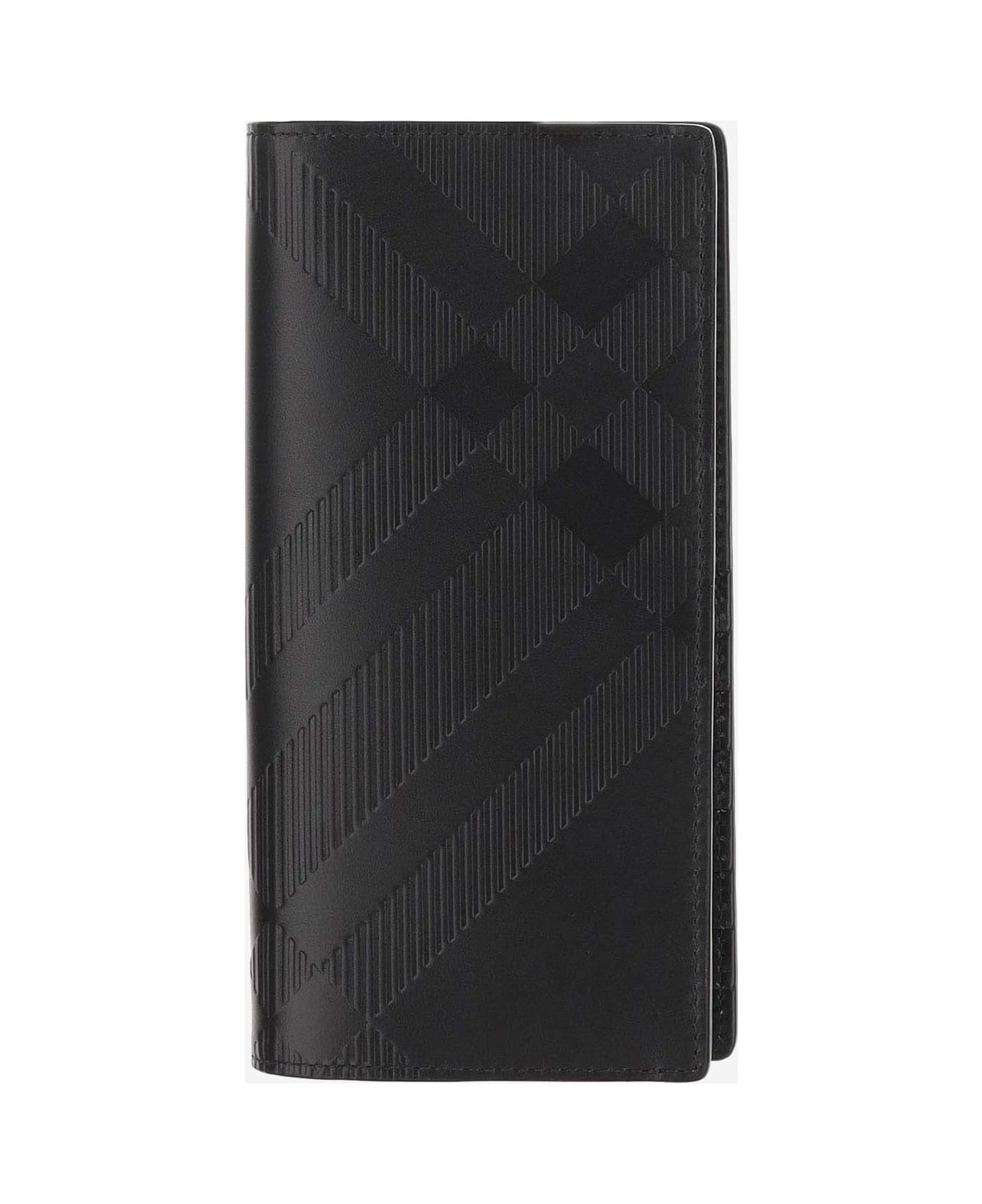 Burberry Continental Check Wallet - Black