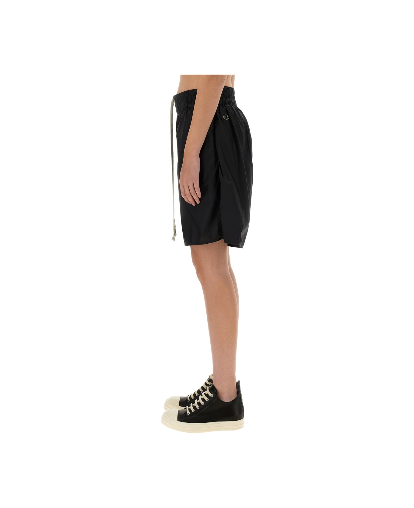 Rick Owens x Champion Shorts With Logo - BLACK