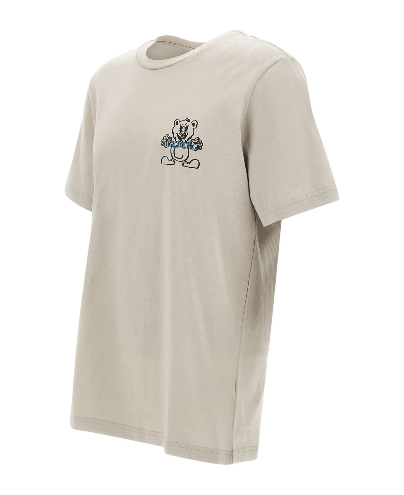 Iceberg Cotton T-shirt - BEIGE