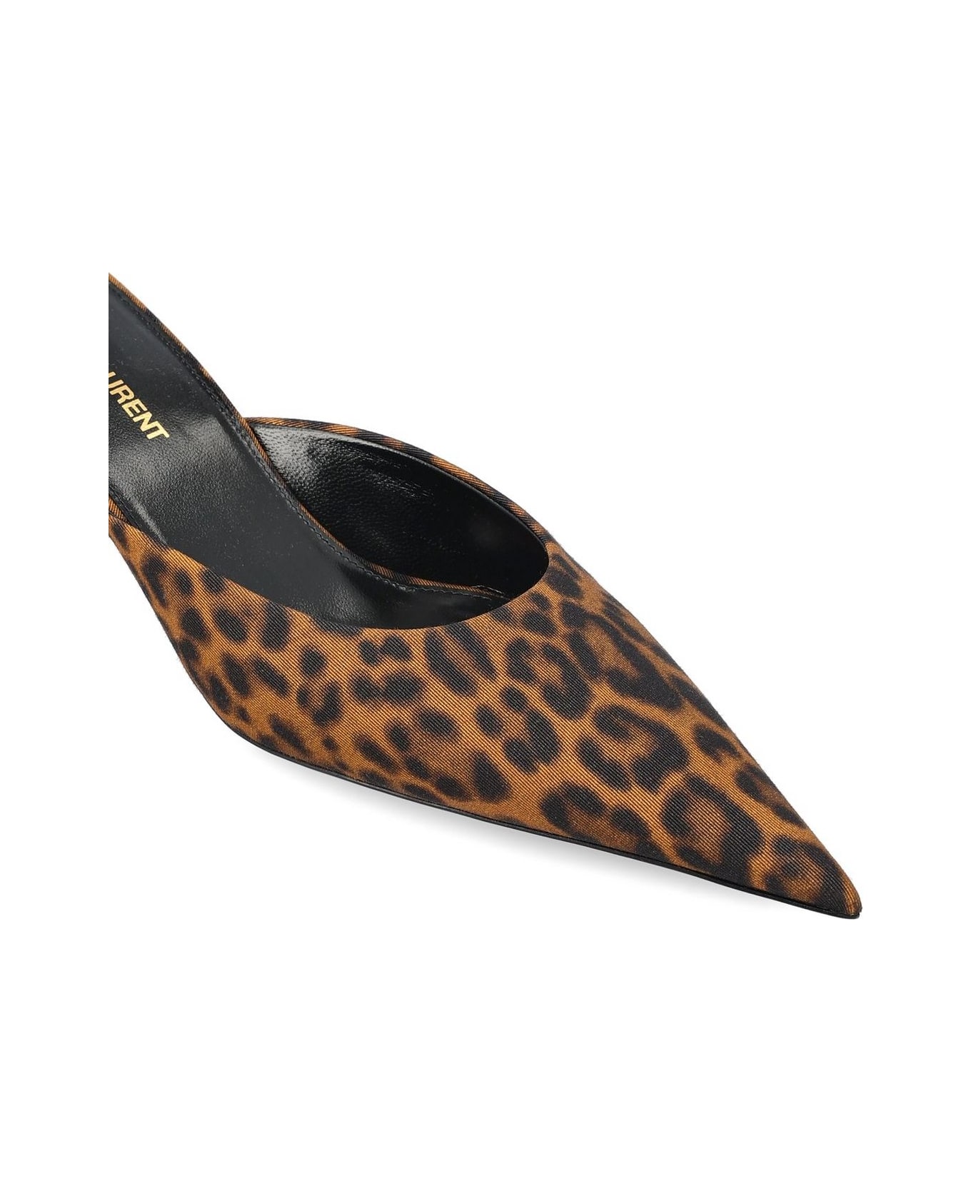 Saint Laurent Leopard Print Pointed-toe Pumps - MantO NATURALE