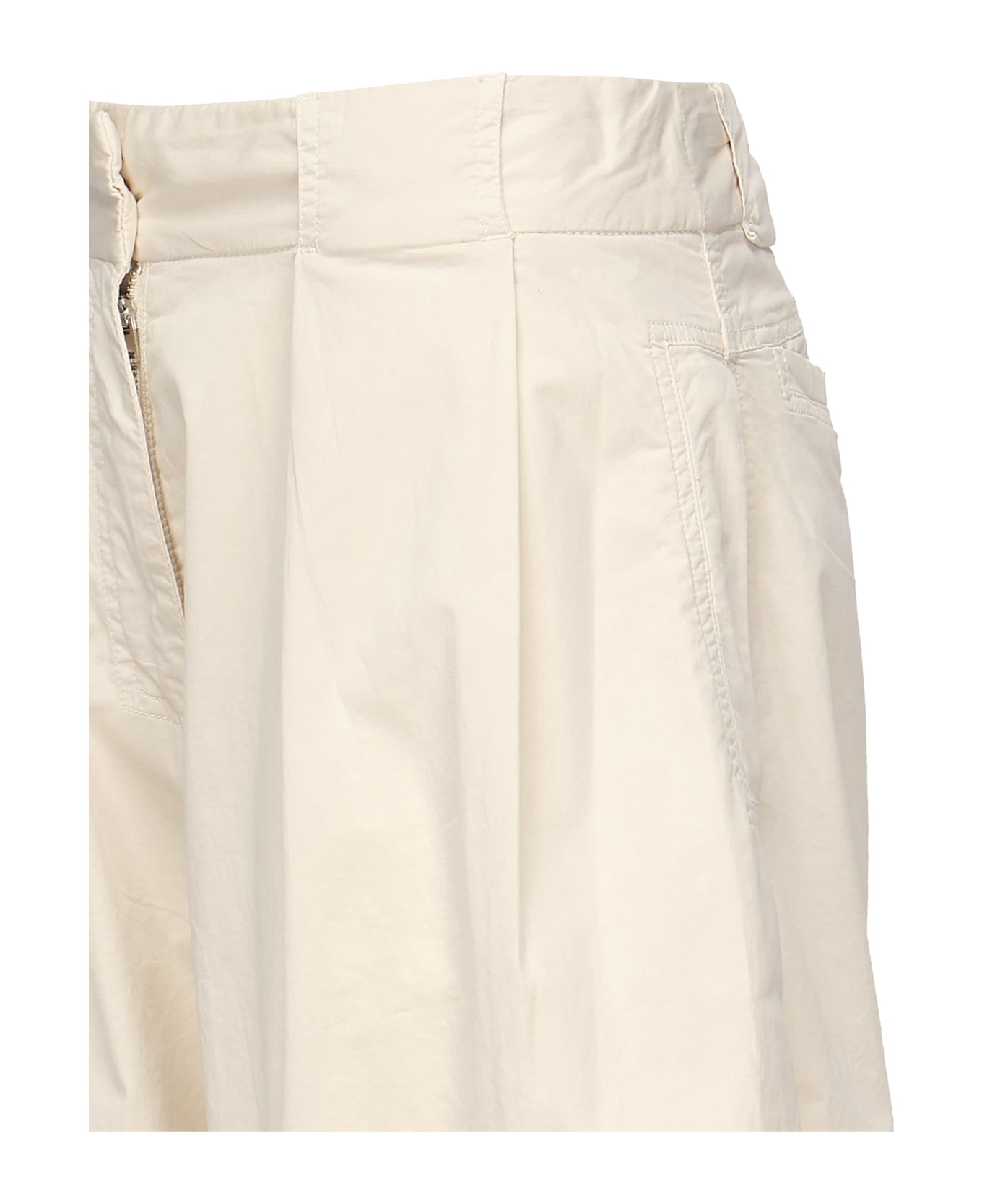 Pinko Carrot Cotton Trousers - Off-white