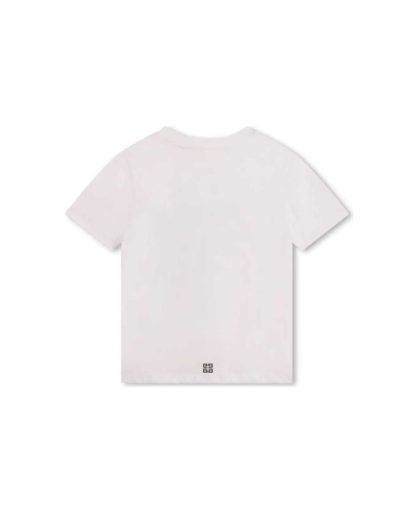 Givenchy White T-shirt With Black Givenchy 4g Print - White
