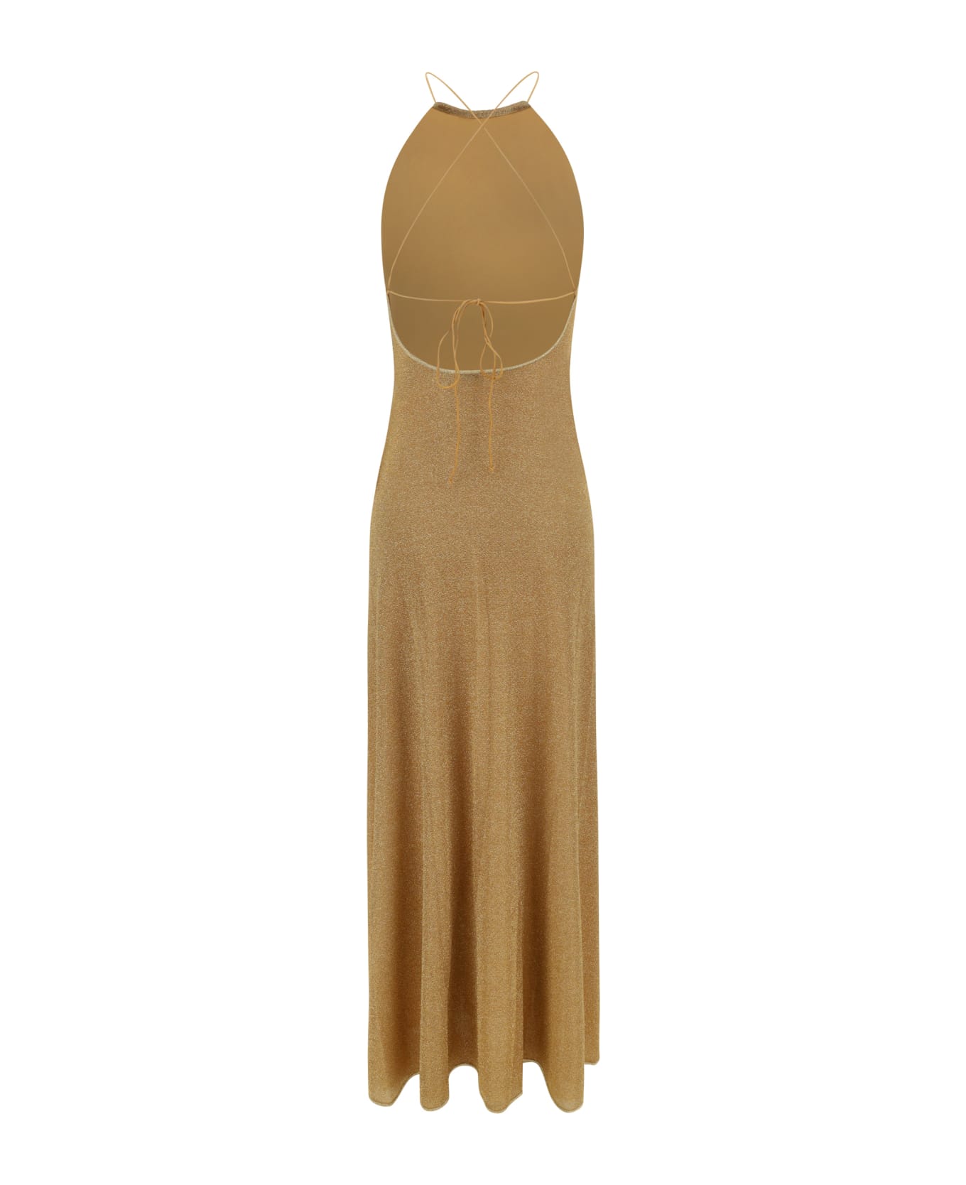 Oseree Lumiere Lace Dress - Gold