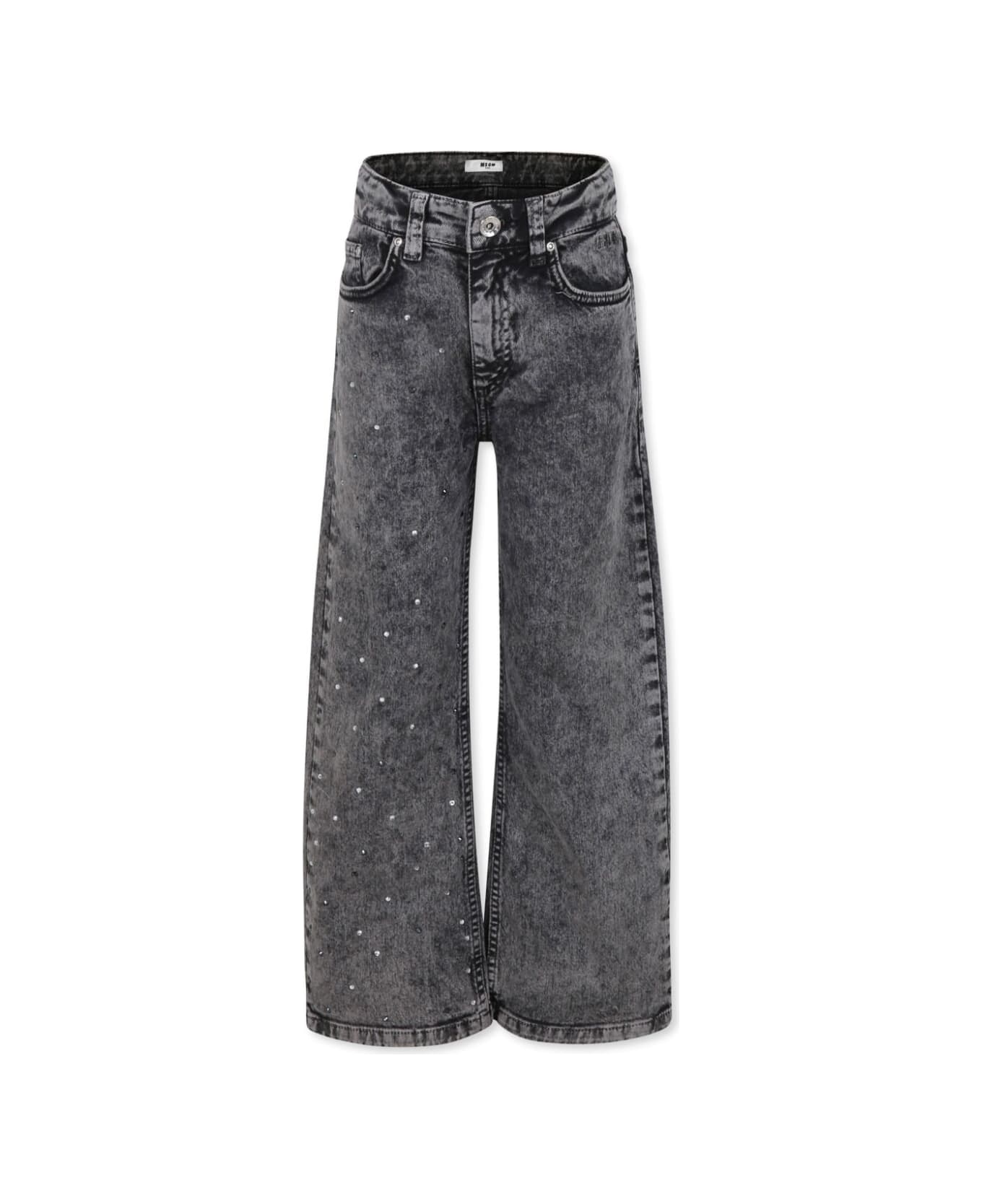 MSGM Jeans A Gamba Ampia - Gray