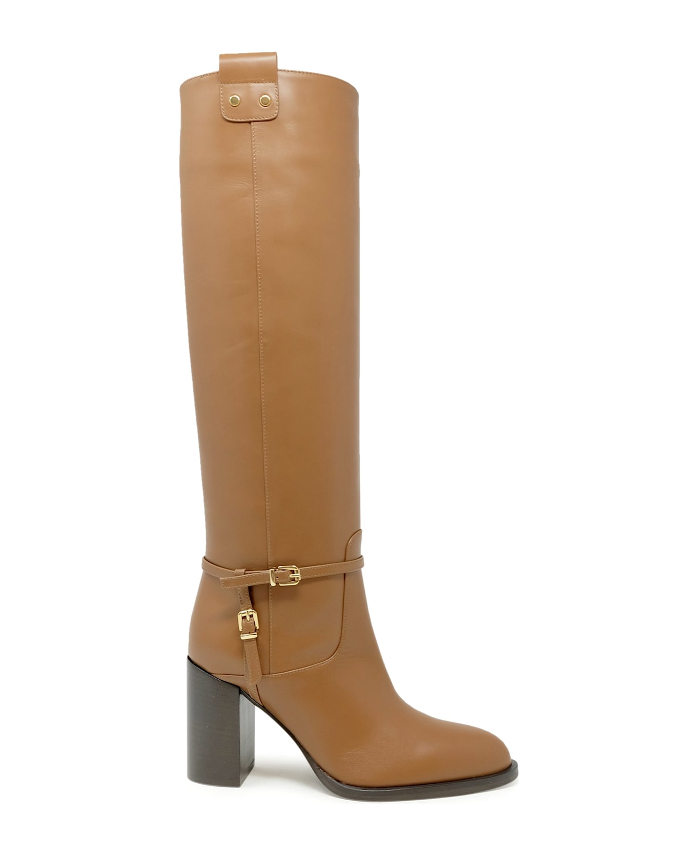 Lella Baldi Camel Leather Boots - CAMEL