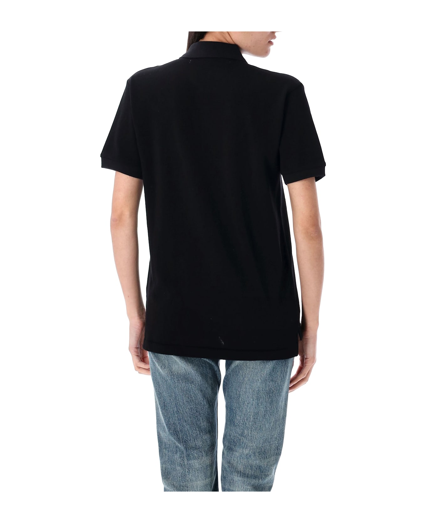 Comme des Garçons Play Black Heart Patch Polo Shirt - BLACK