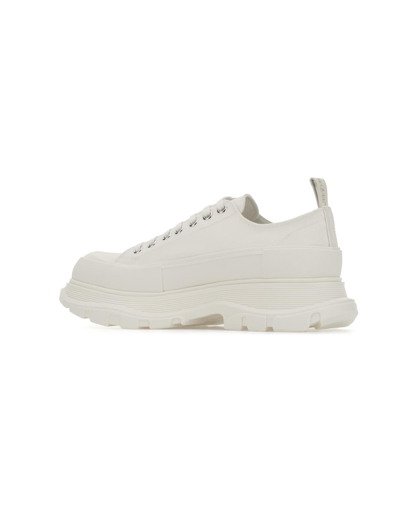 Alexander McQueen White Canvas Tread Slick Sneakers - 9000