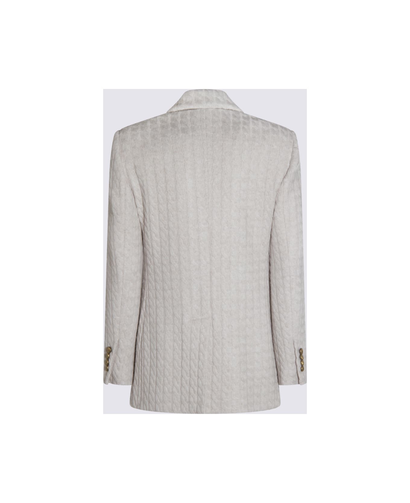 Brunello Cucinelli Light Grey Cashmere Blazer - MADRE PERLA