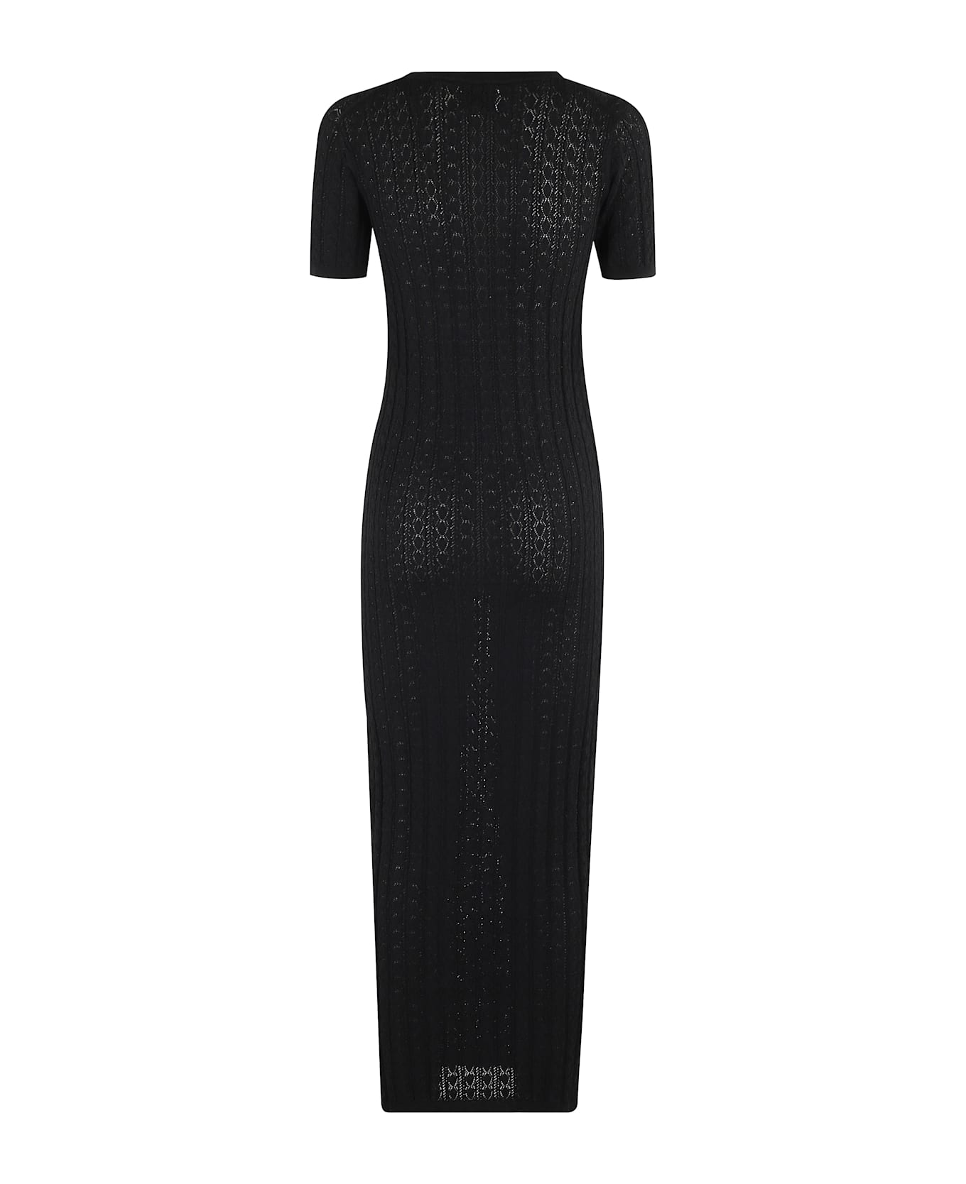 Loulou Studio Rib Lace Knit Dress - Black