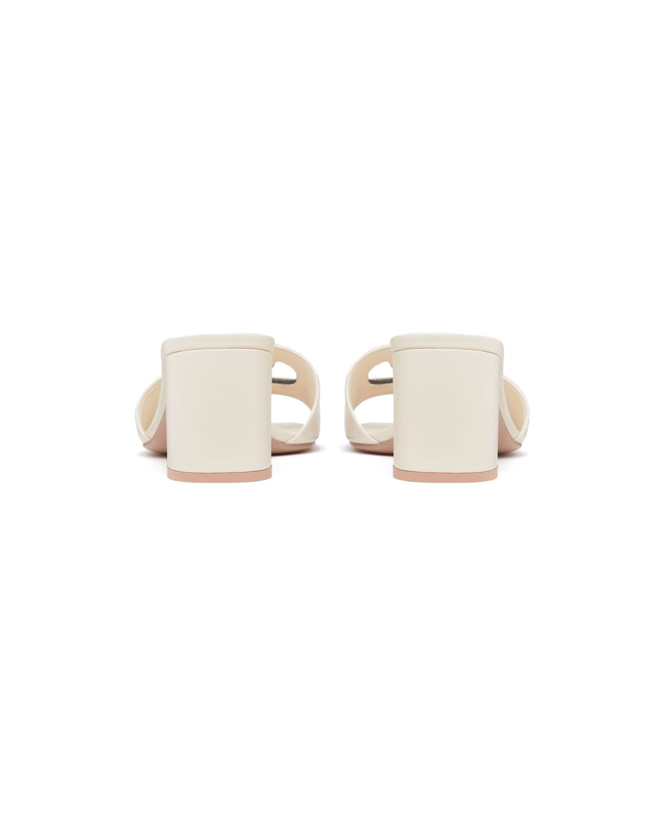 Valentino Garavani Vlogo Cut-out Leather Sandals - Ivory