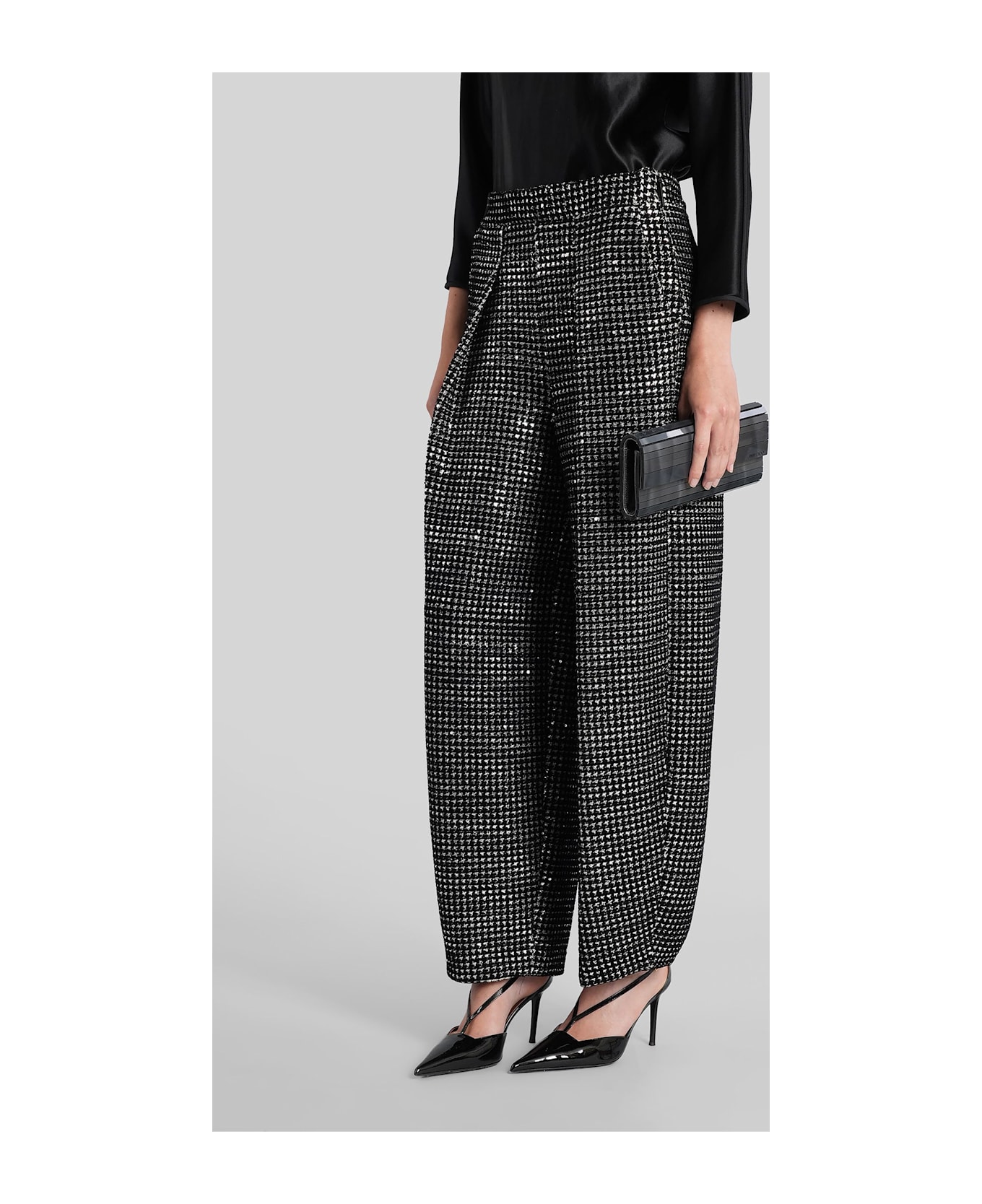 Giorgio Armani Pants In Black Polyester - Fantasia Nera