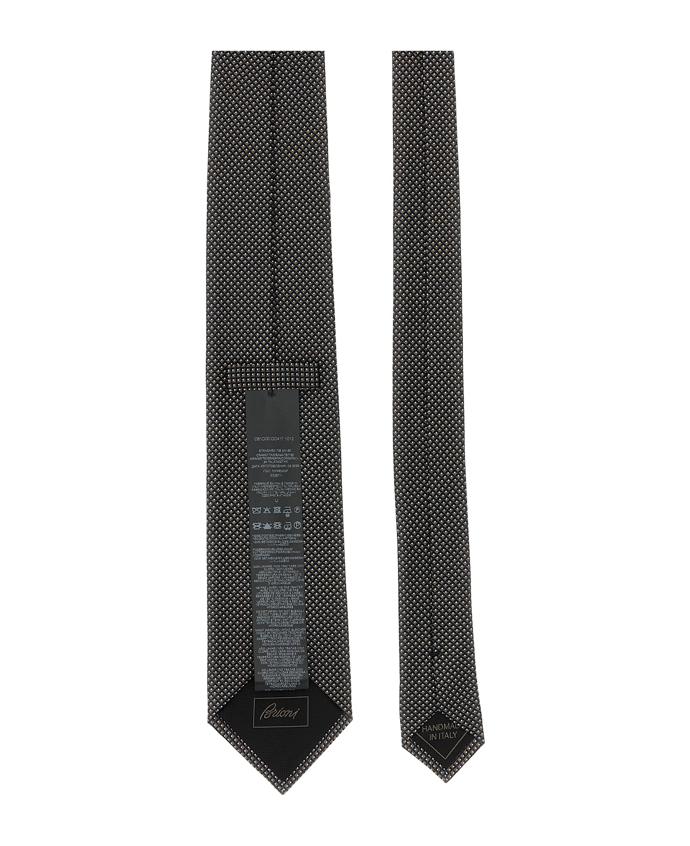 Brioni Jacquard Tie - Black   ネクタイ